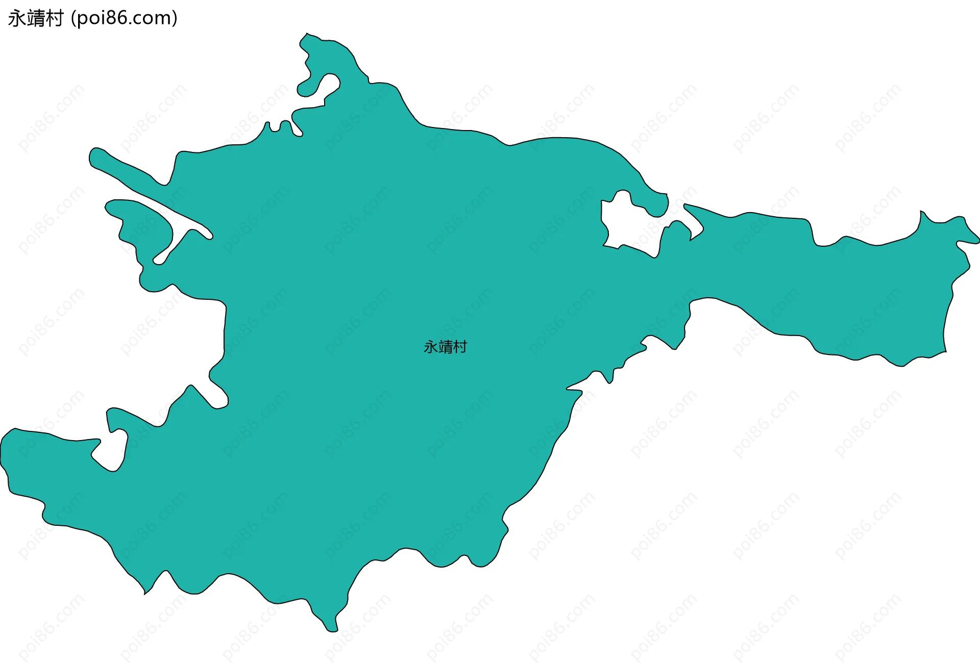 永靖村边界地图