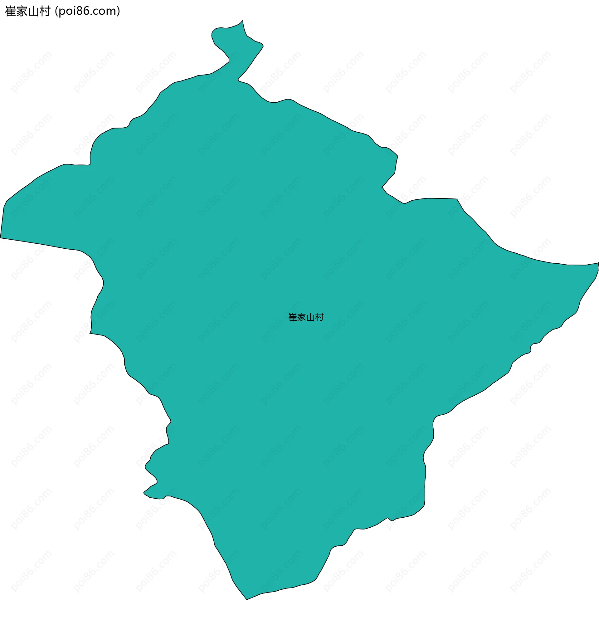 崔家山村边界地图