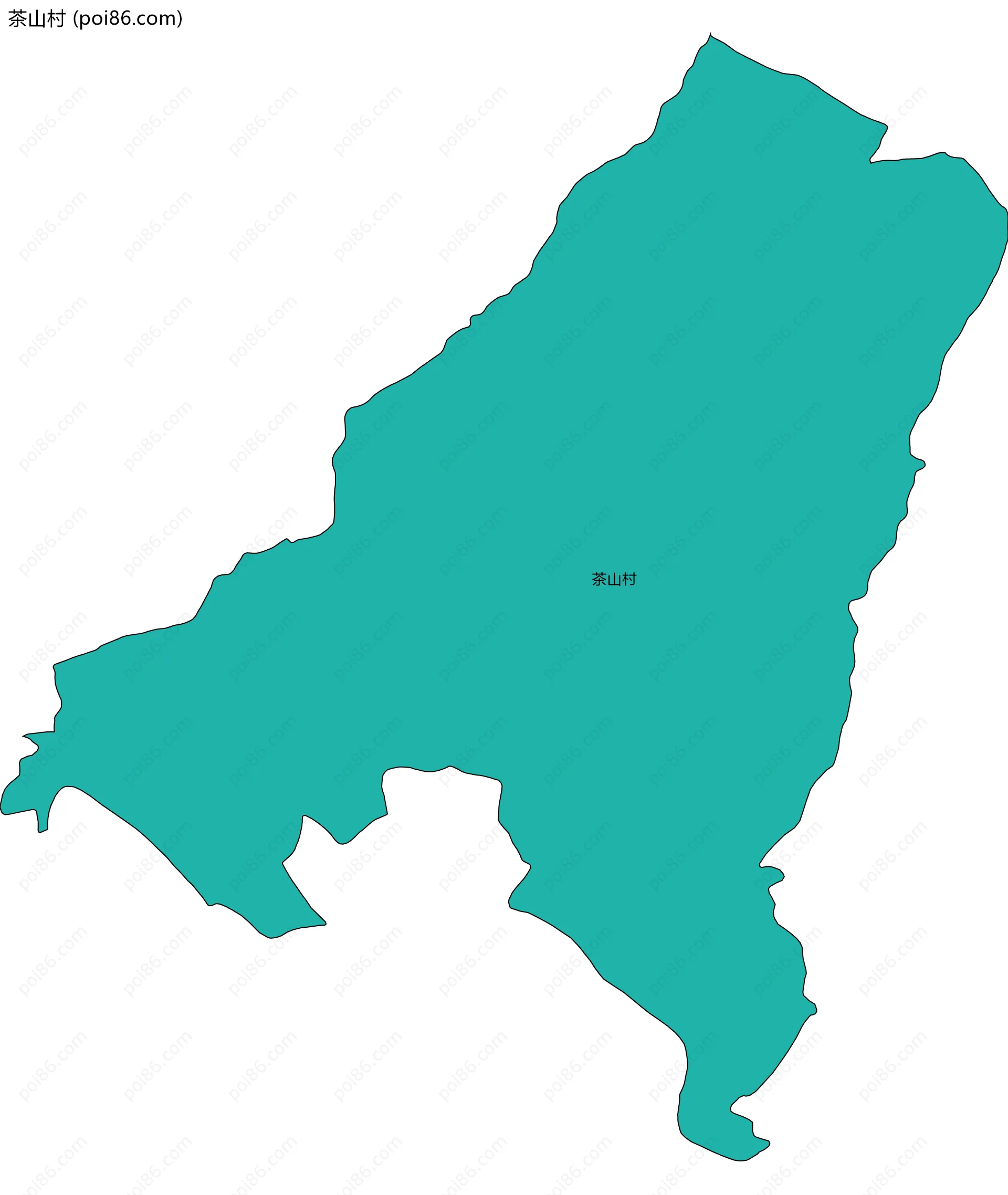 茶山村边界地图
