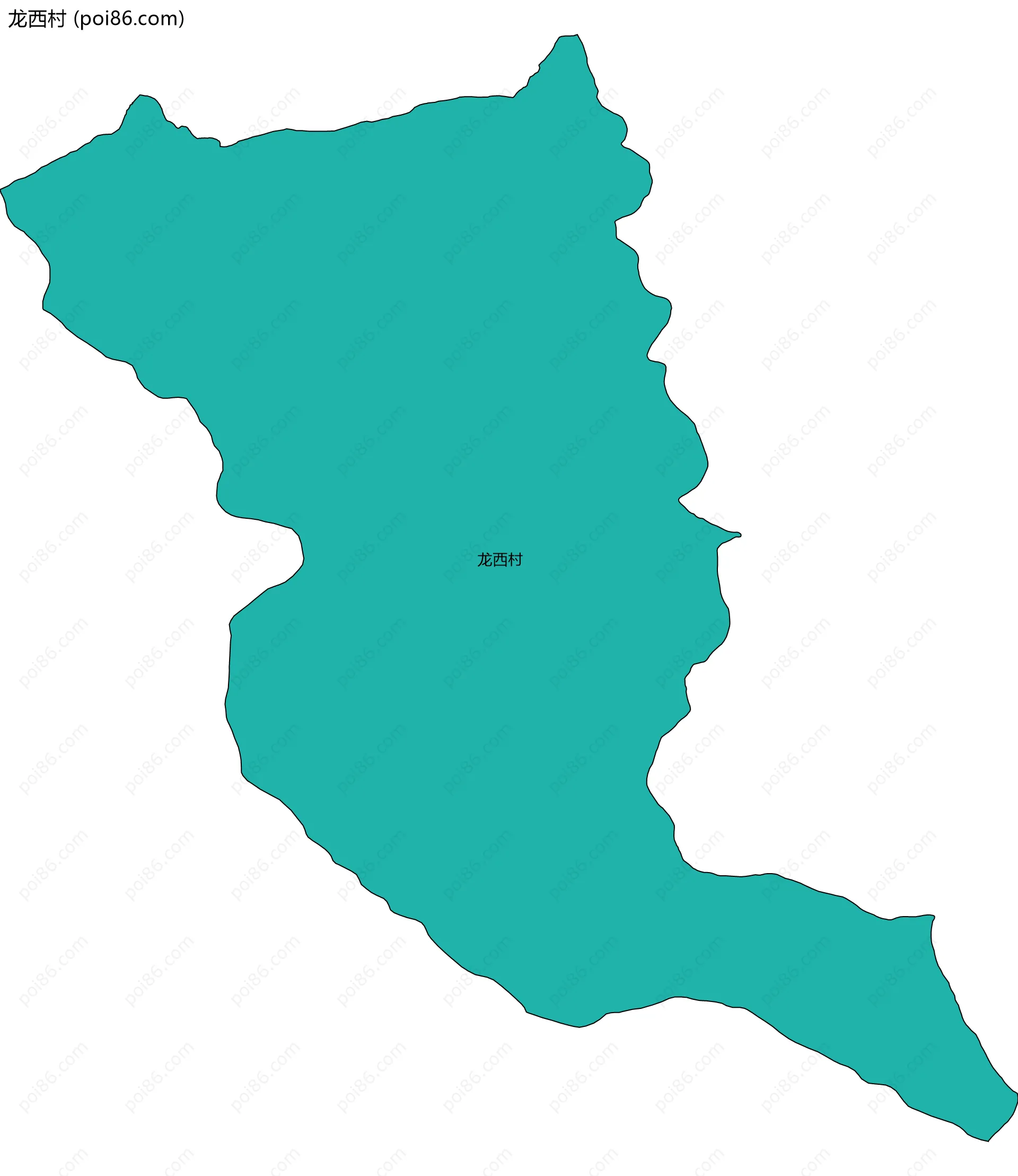 龙西村边界地图