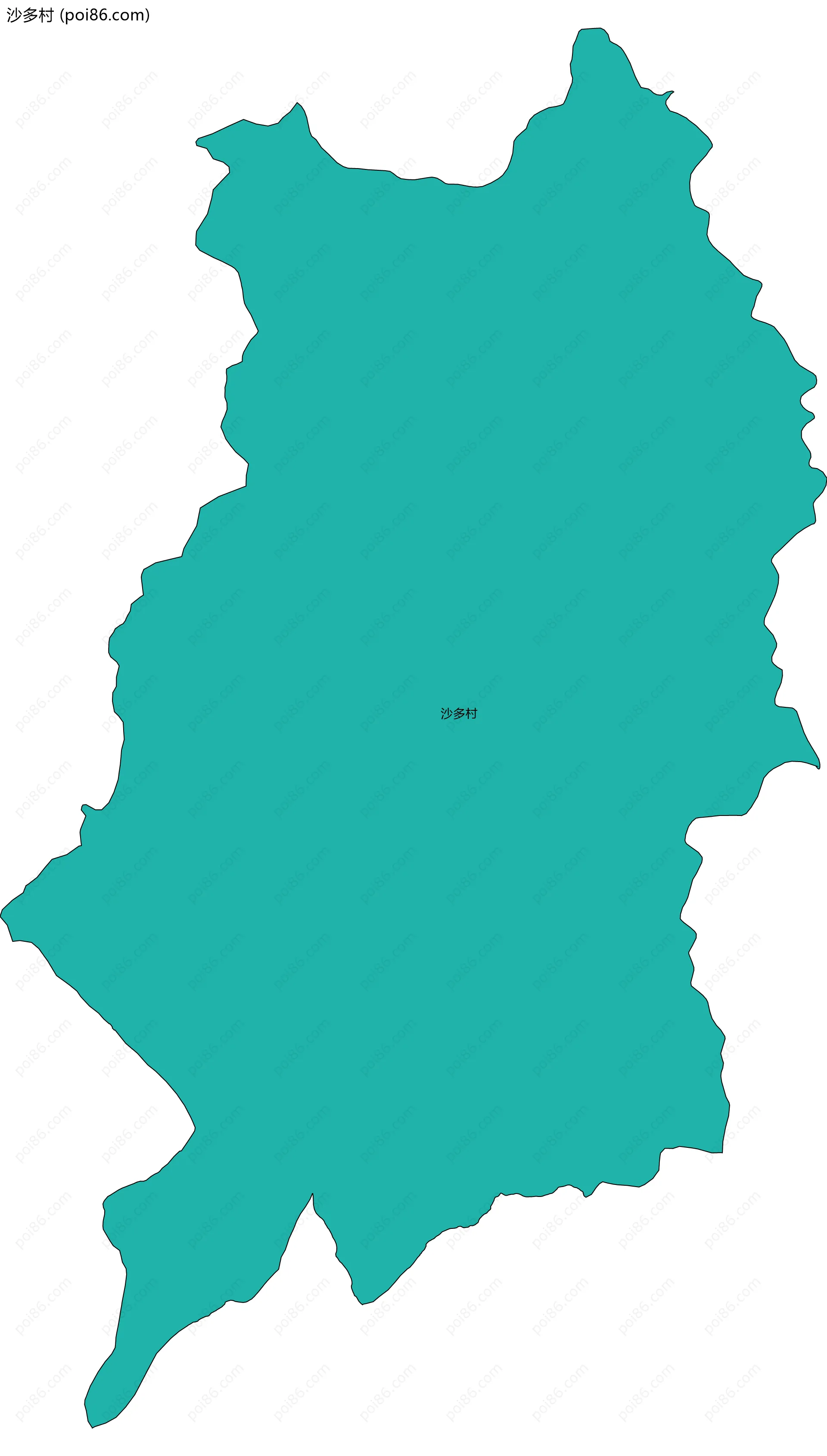 沙多村边界地图