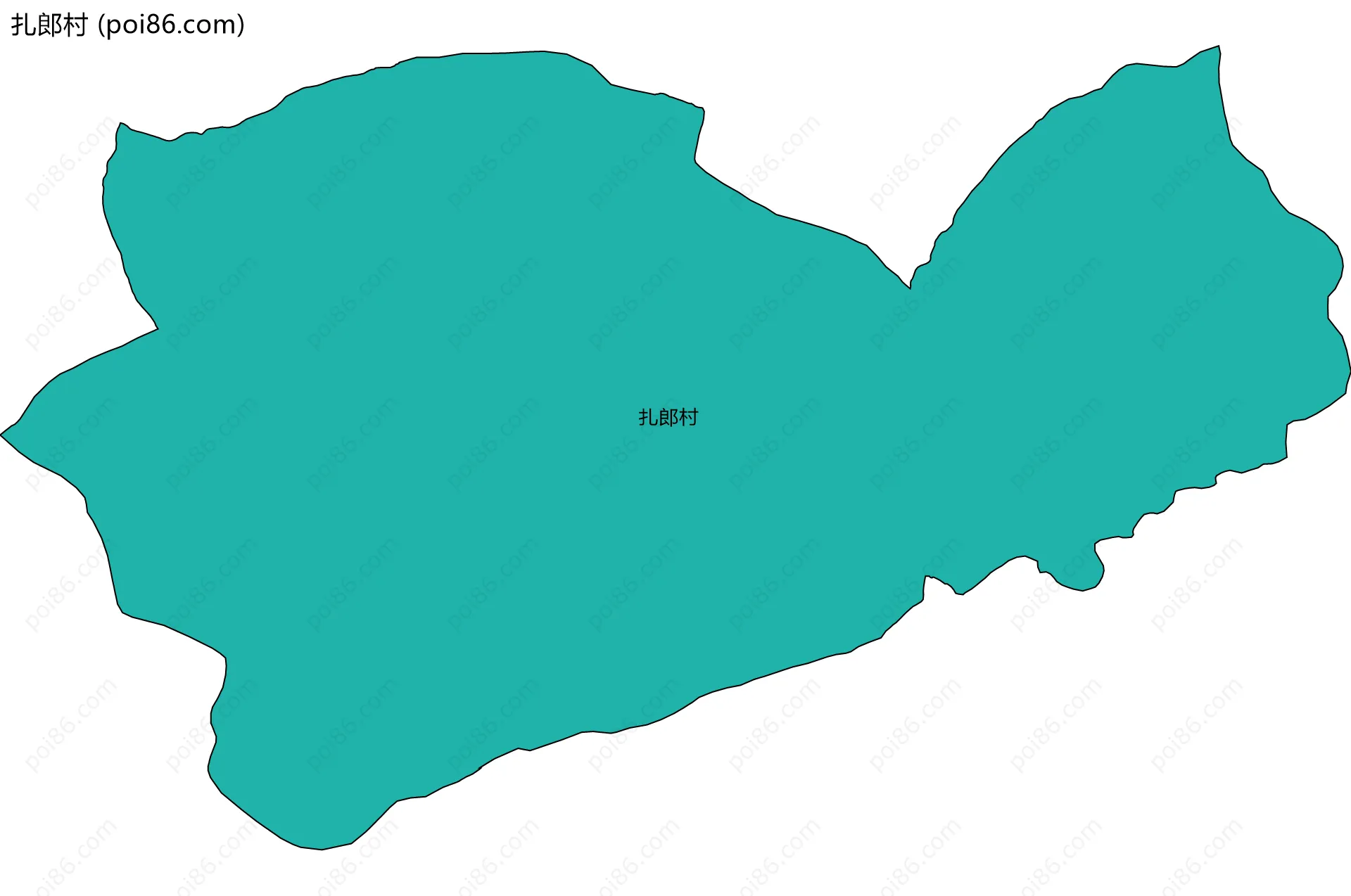 扎郎村边界地图