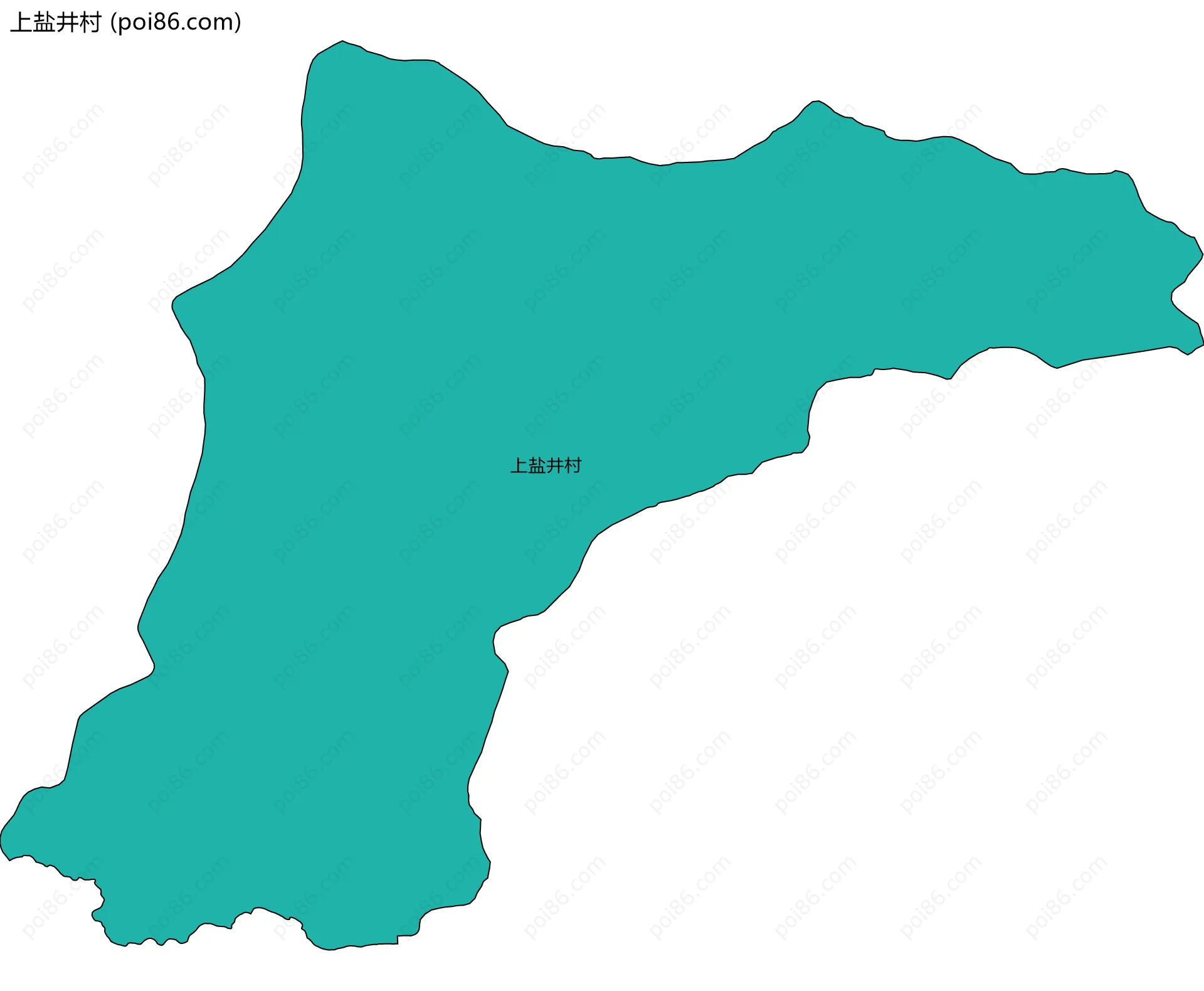 上盐井村边界地图