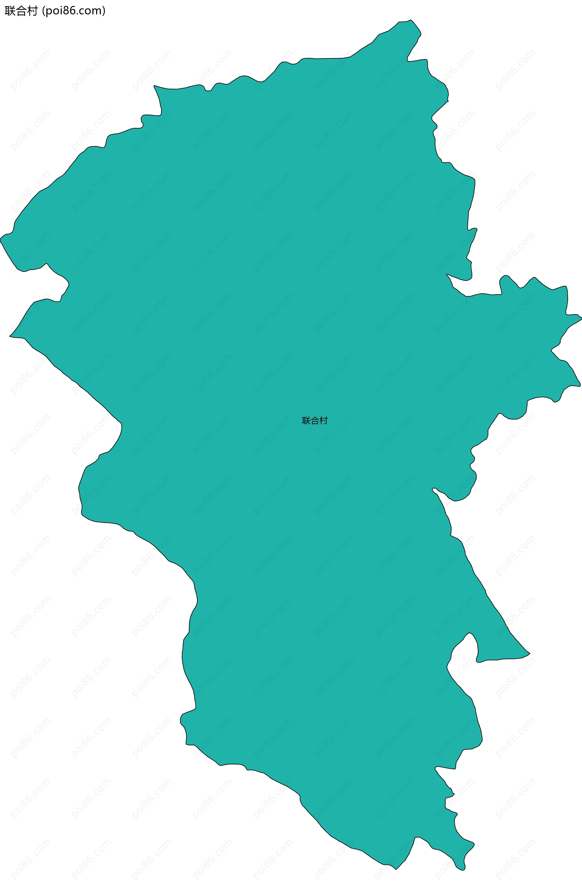 联合村边界地图