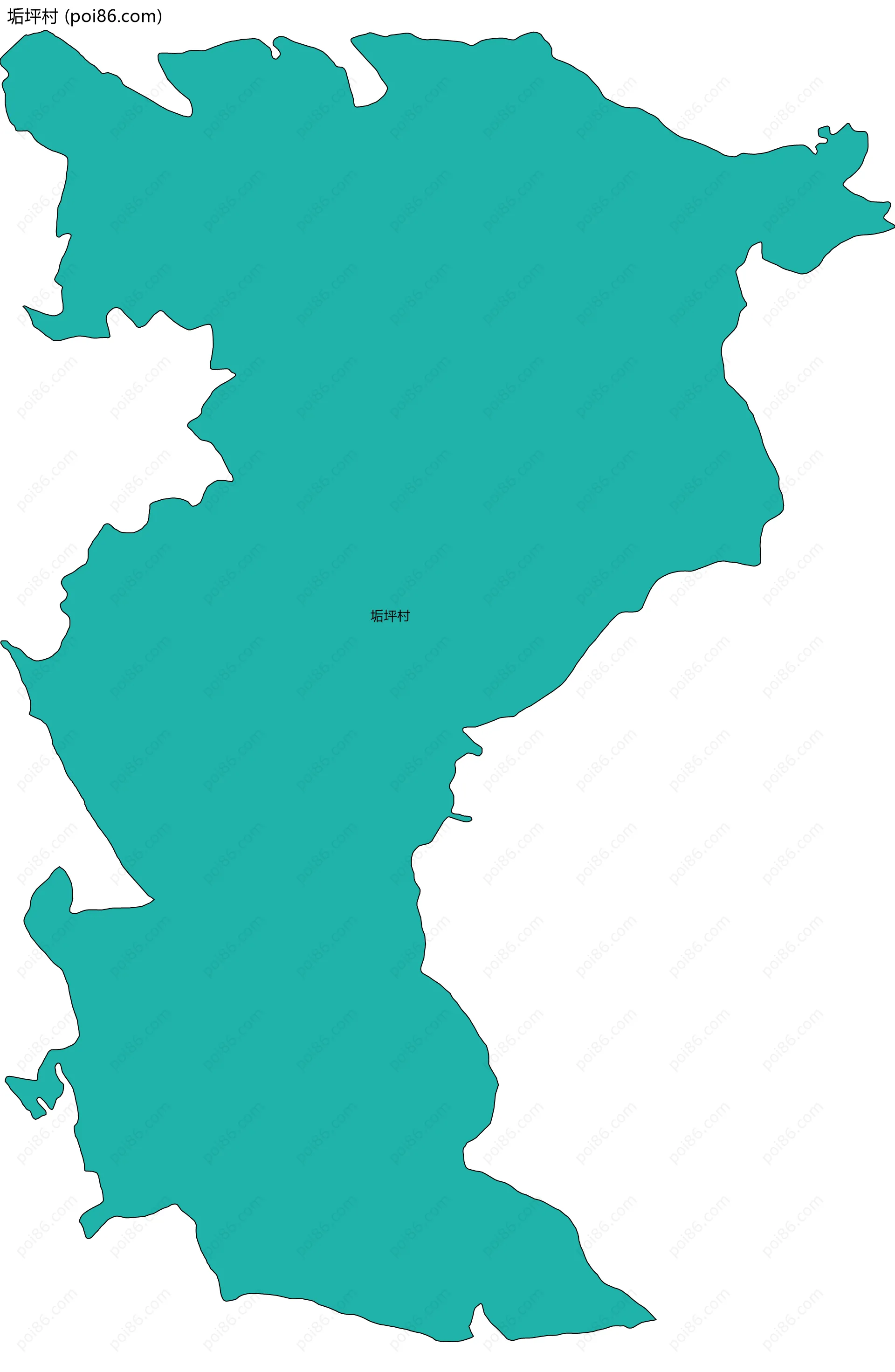 垢坪村边界地图