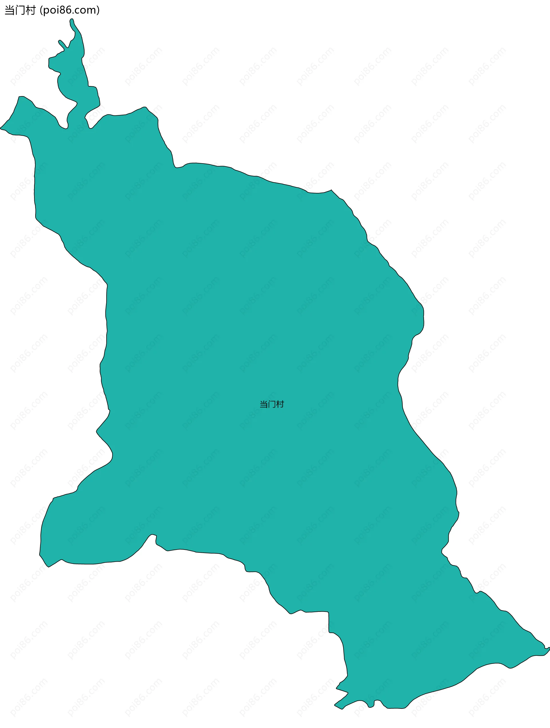 当门村边界地图