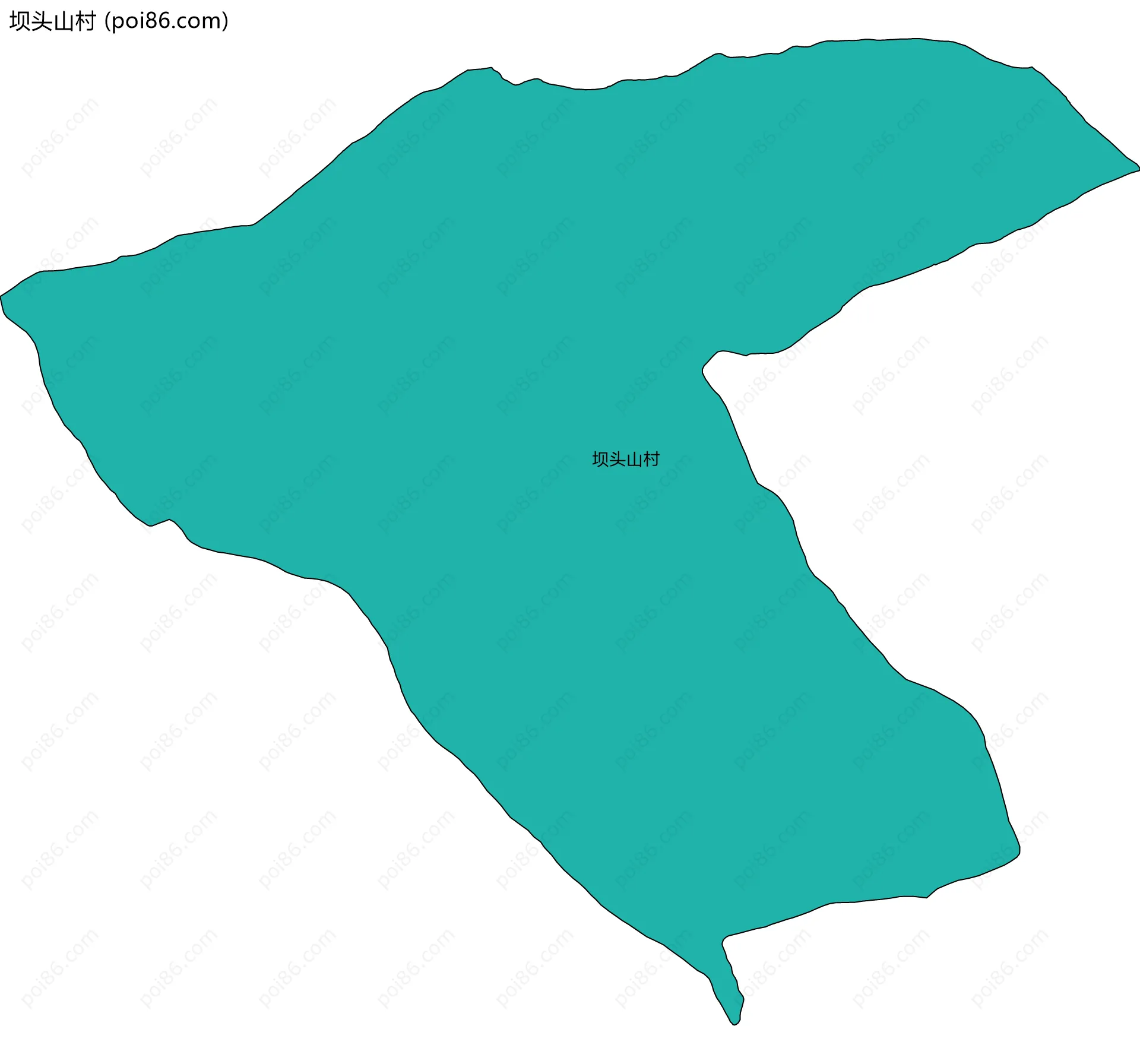 坝头山村边界地图