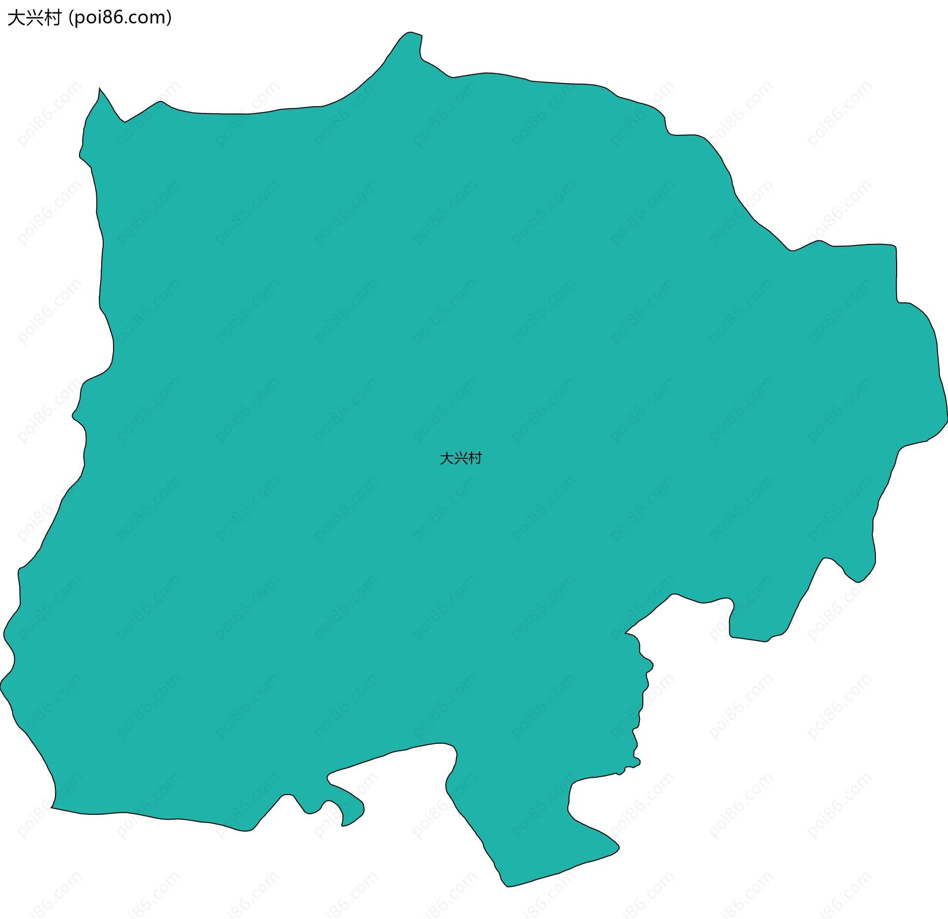 大兴村边界地图