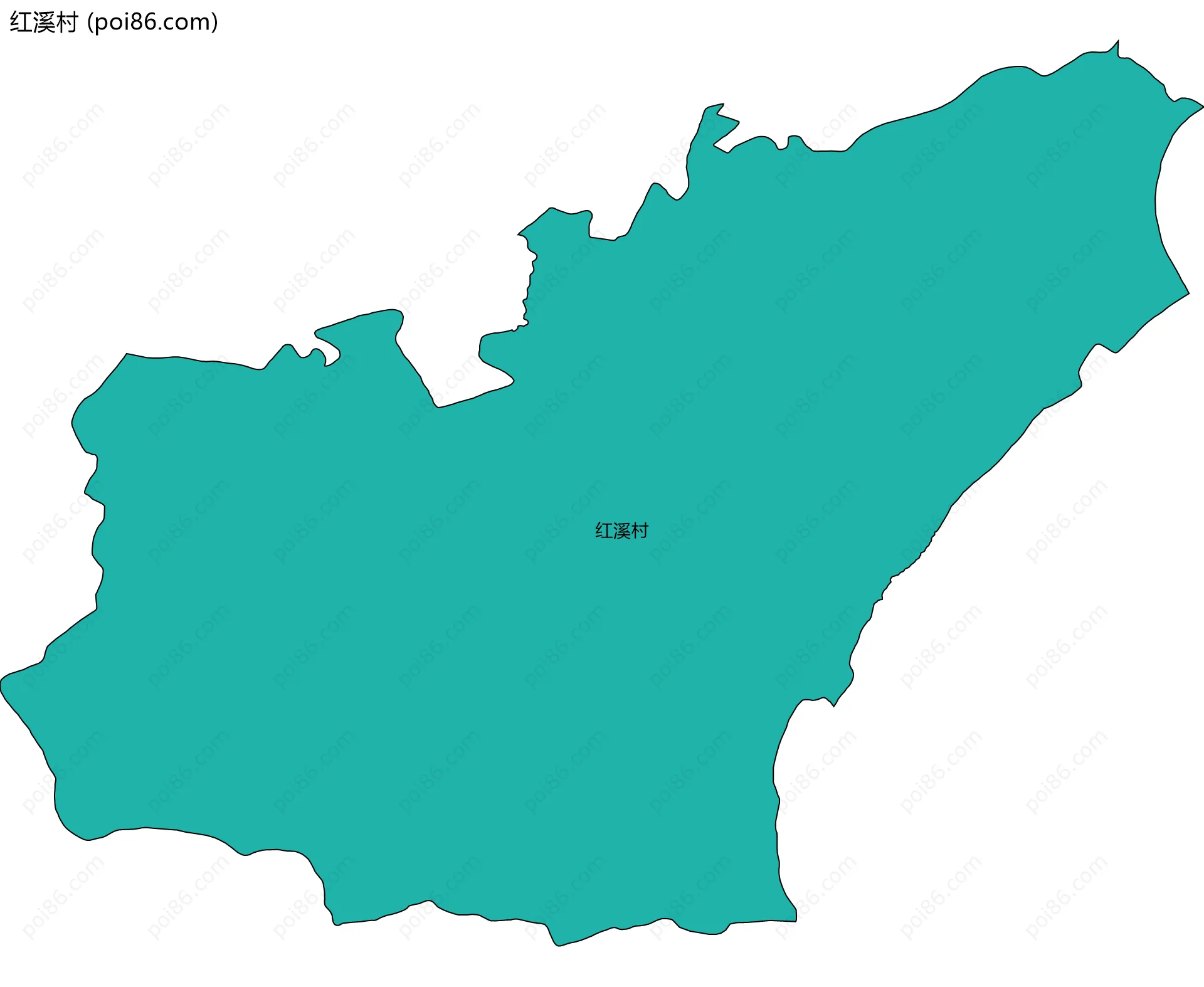 红溪村边界地图