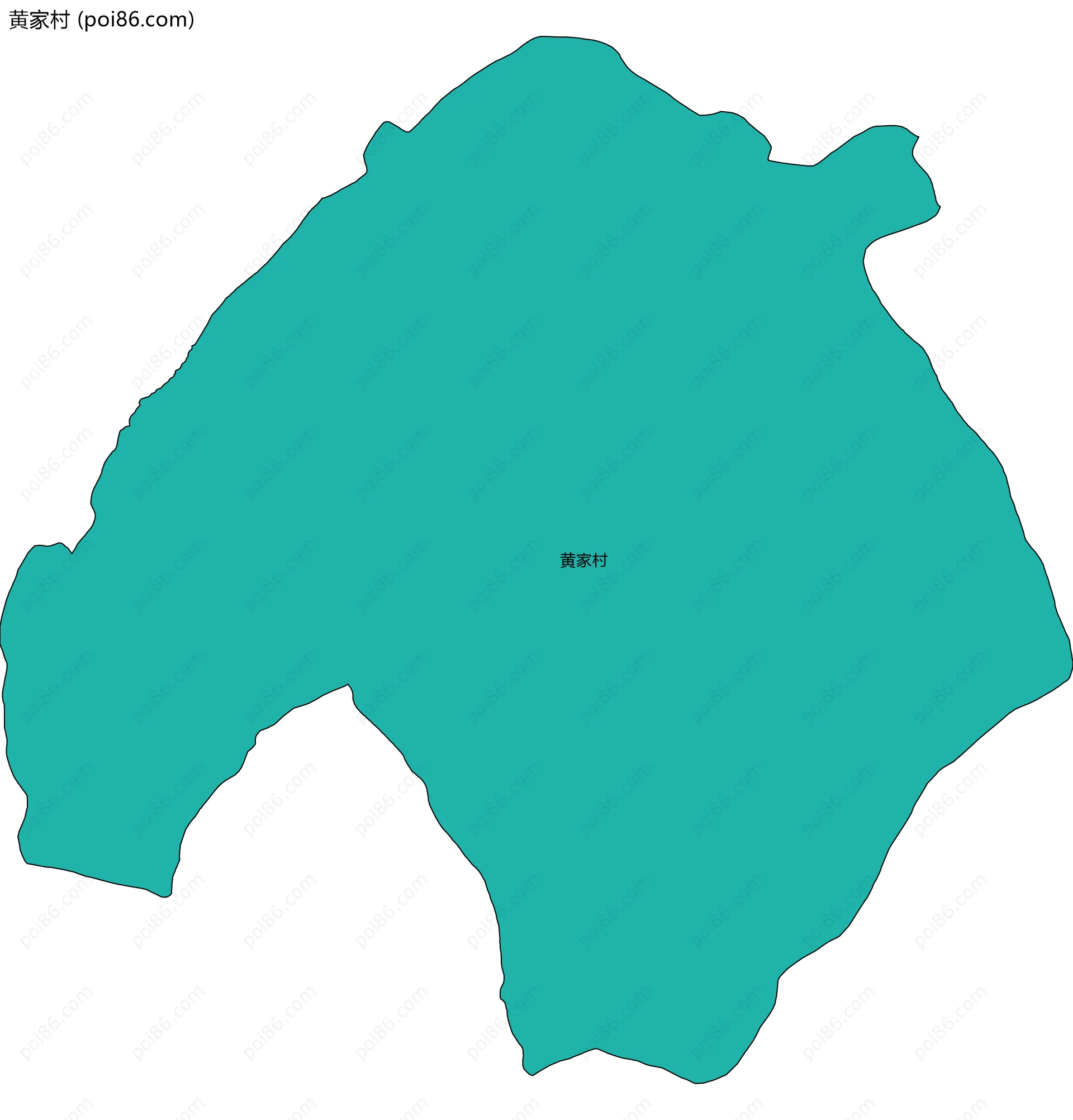 黄家村边界地图