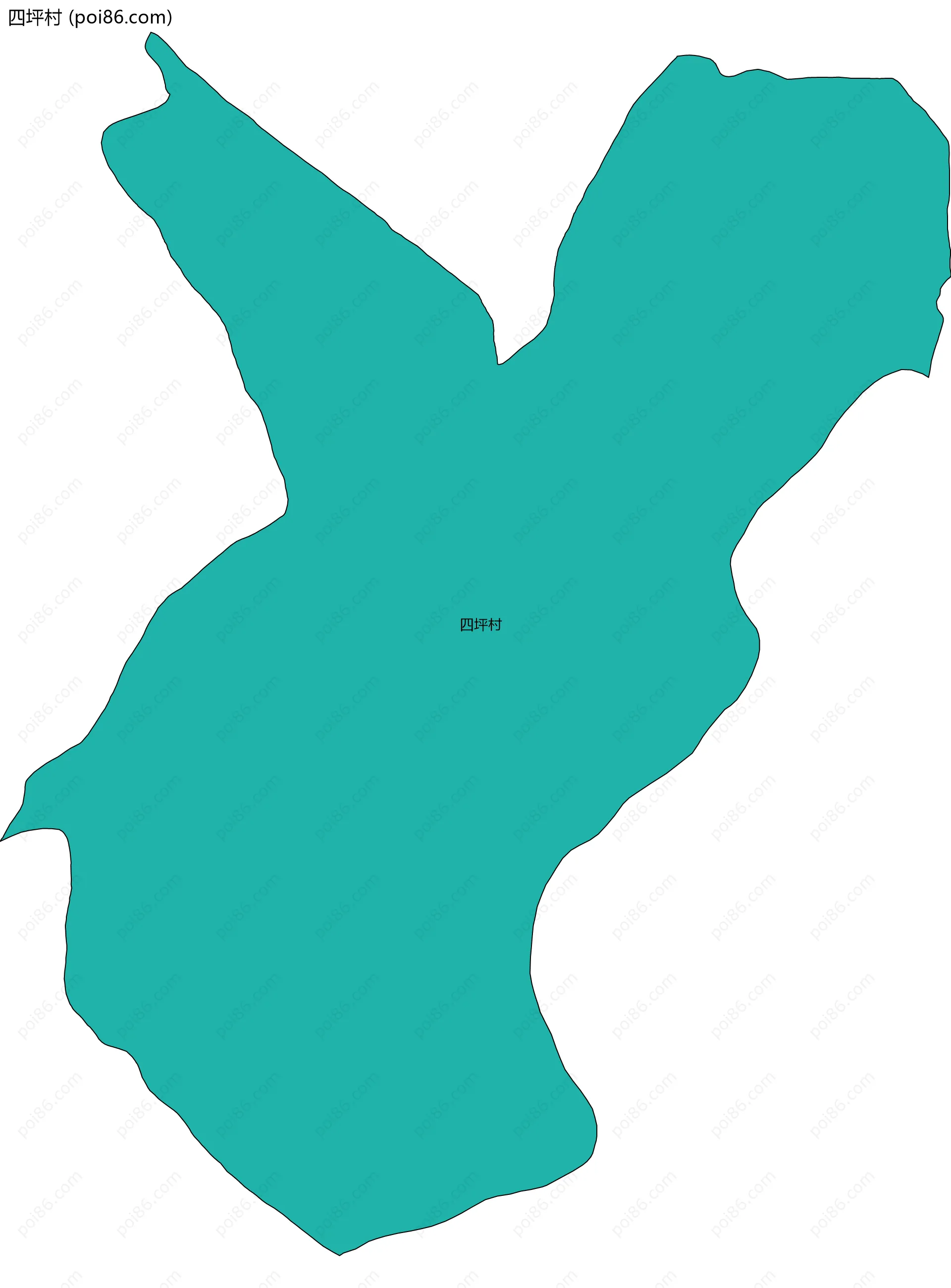 四坪村边界地图