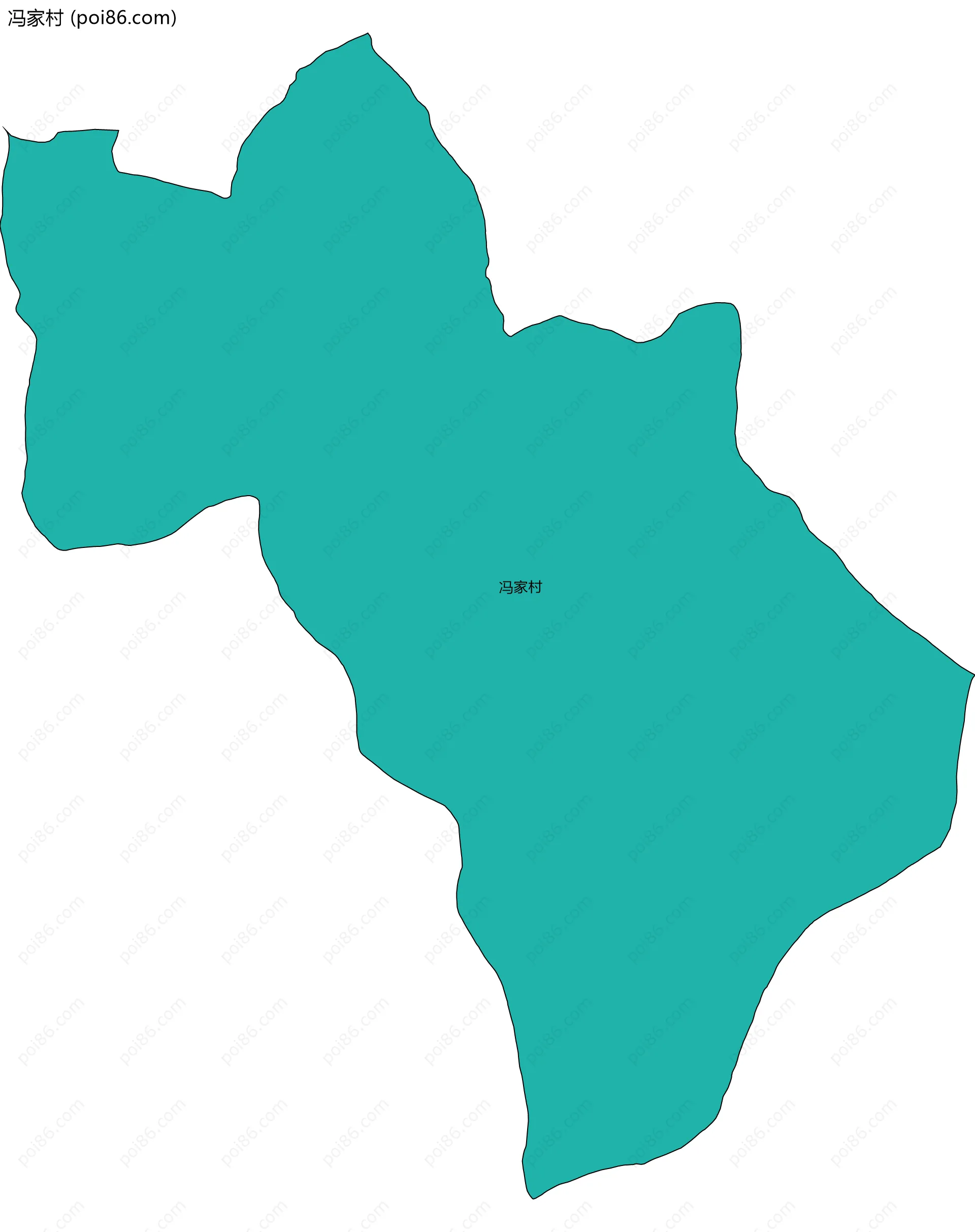 冯家村边界地图