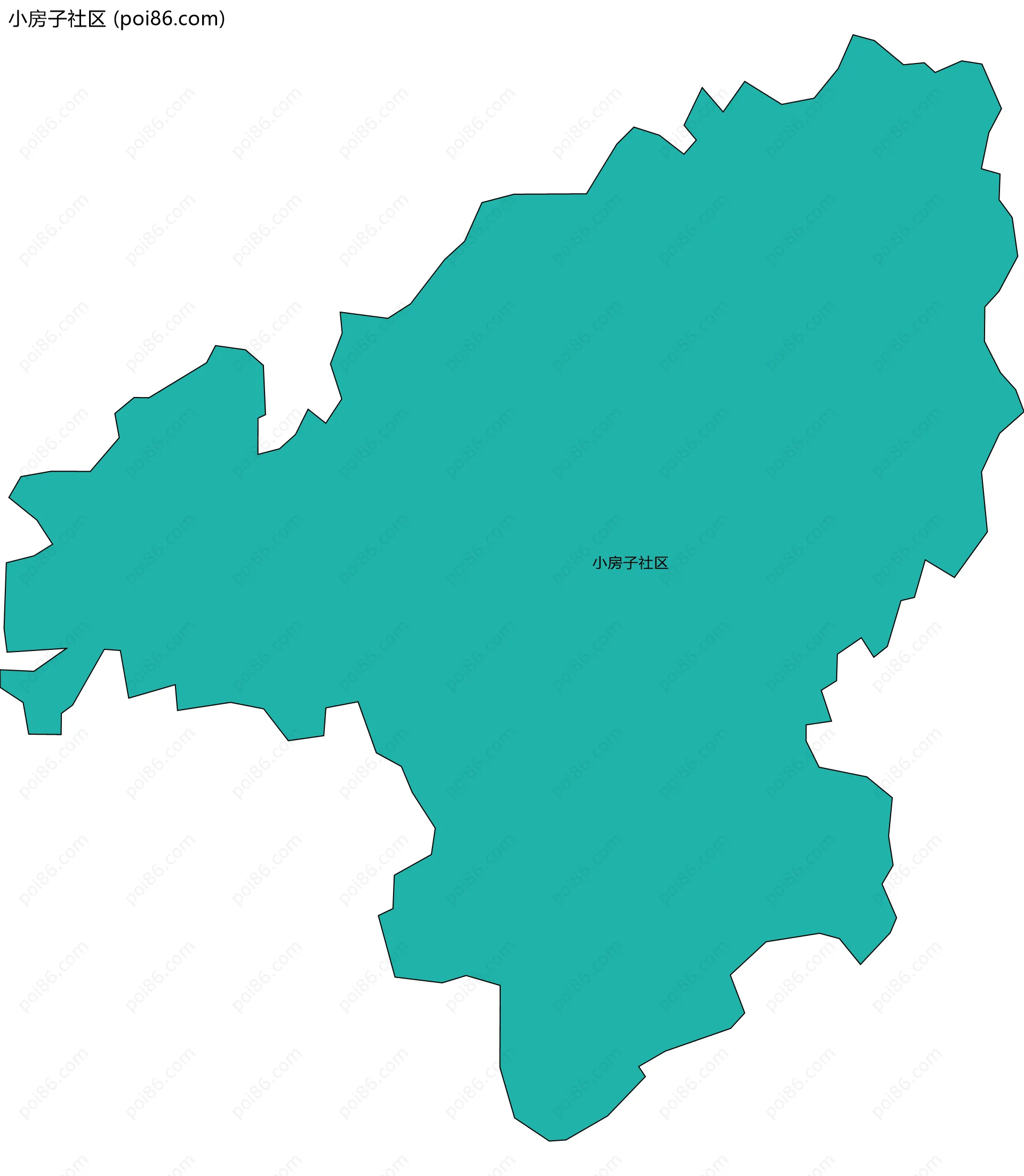 小房子社区边界地图