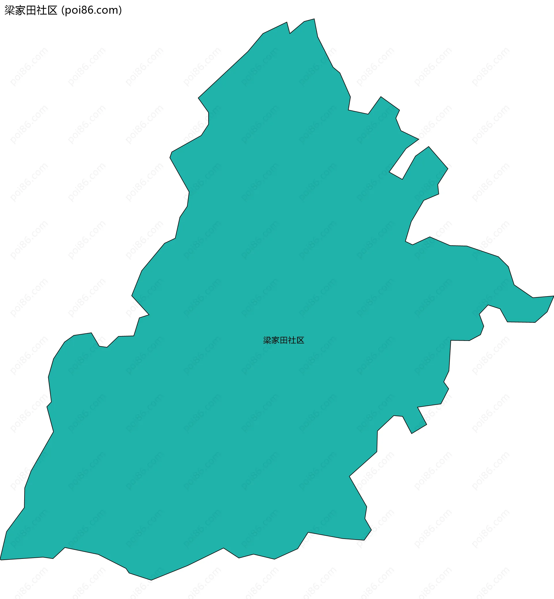 梁家田社区边界地图