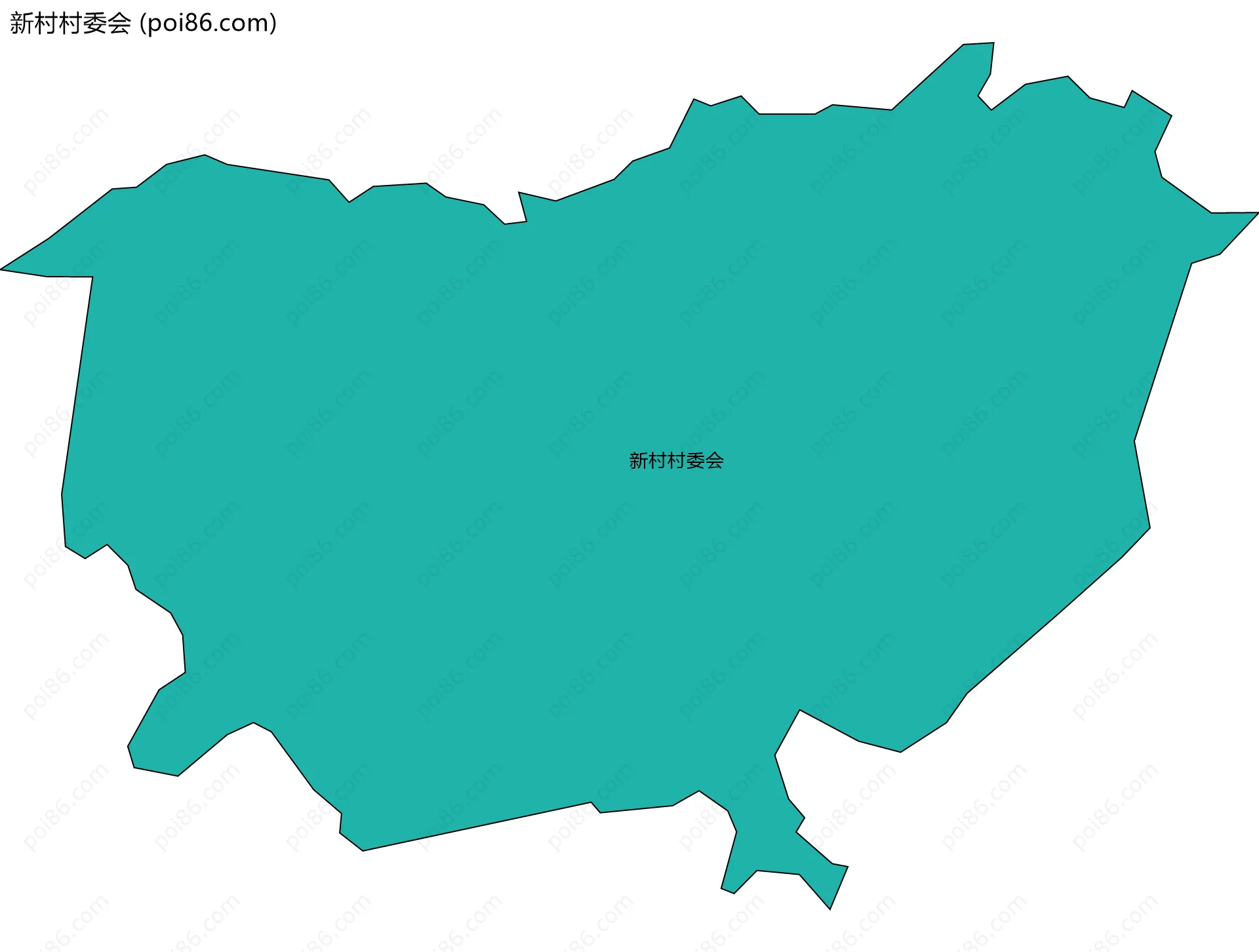 新村村委会边界地图