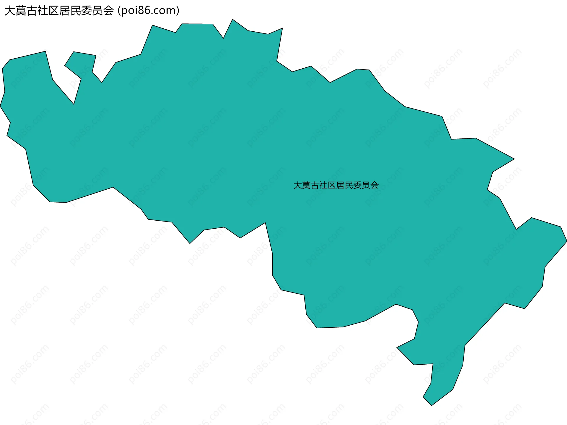 大莫古社区居民委员会边界地图