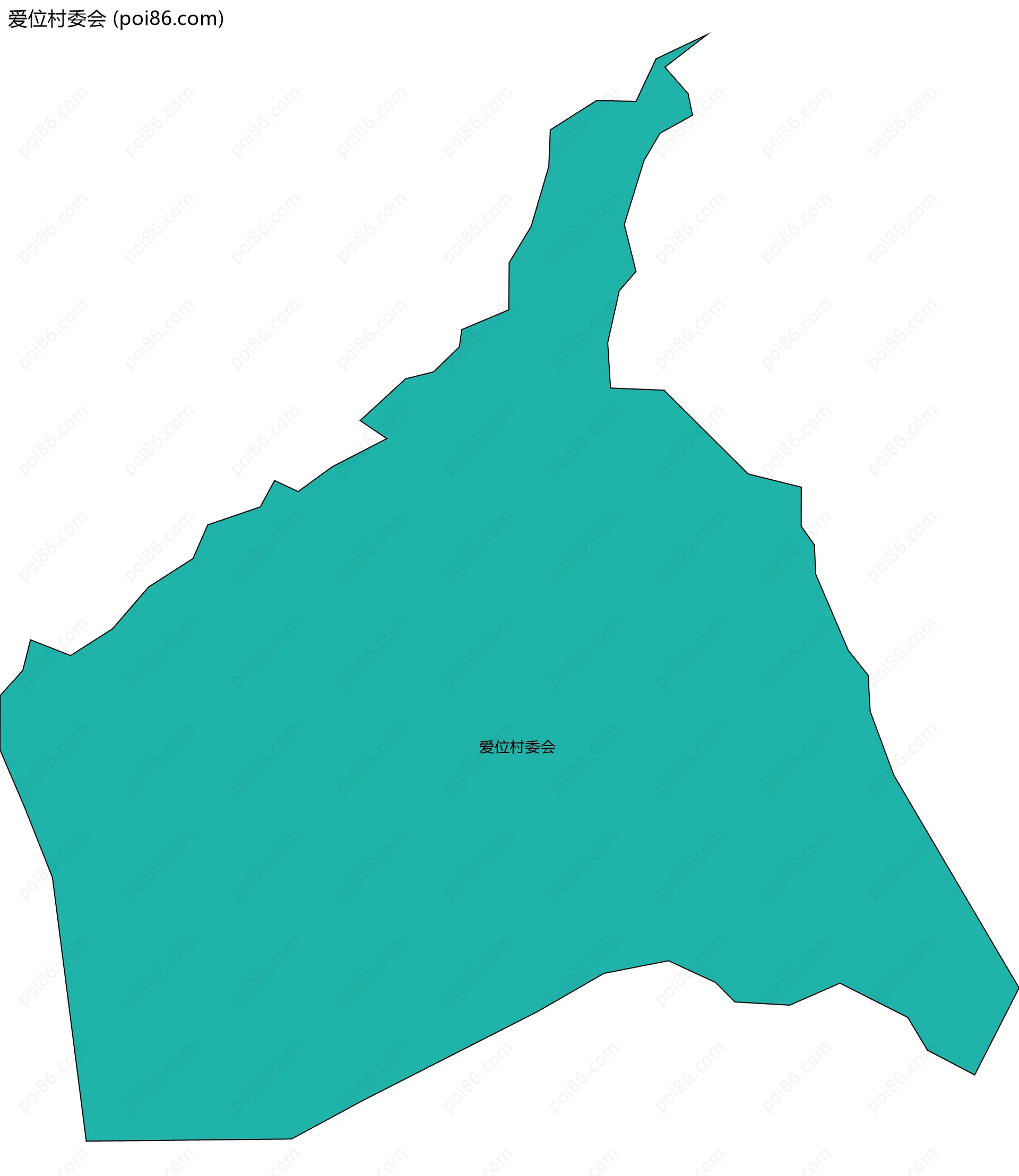 爱位村委会边界地图