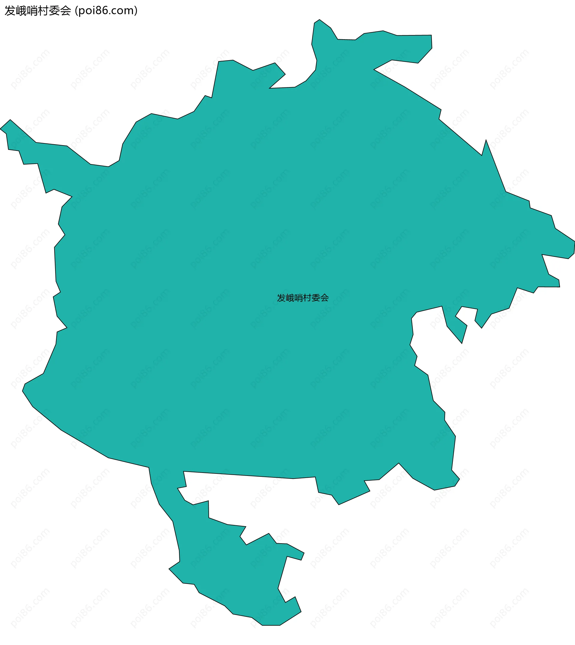 发峨哨村委会边界地图