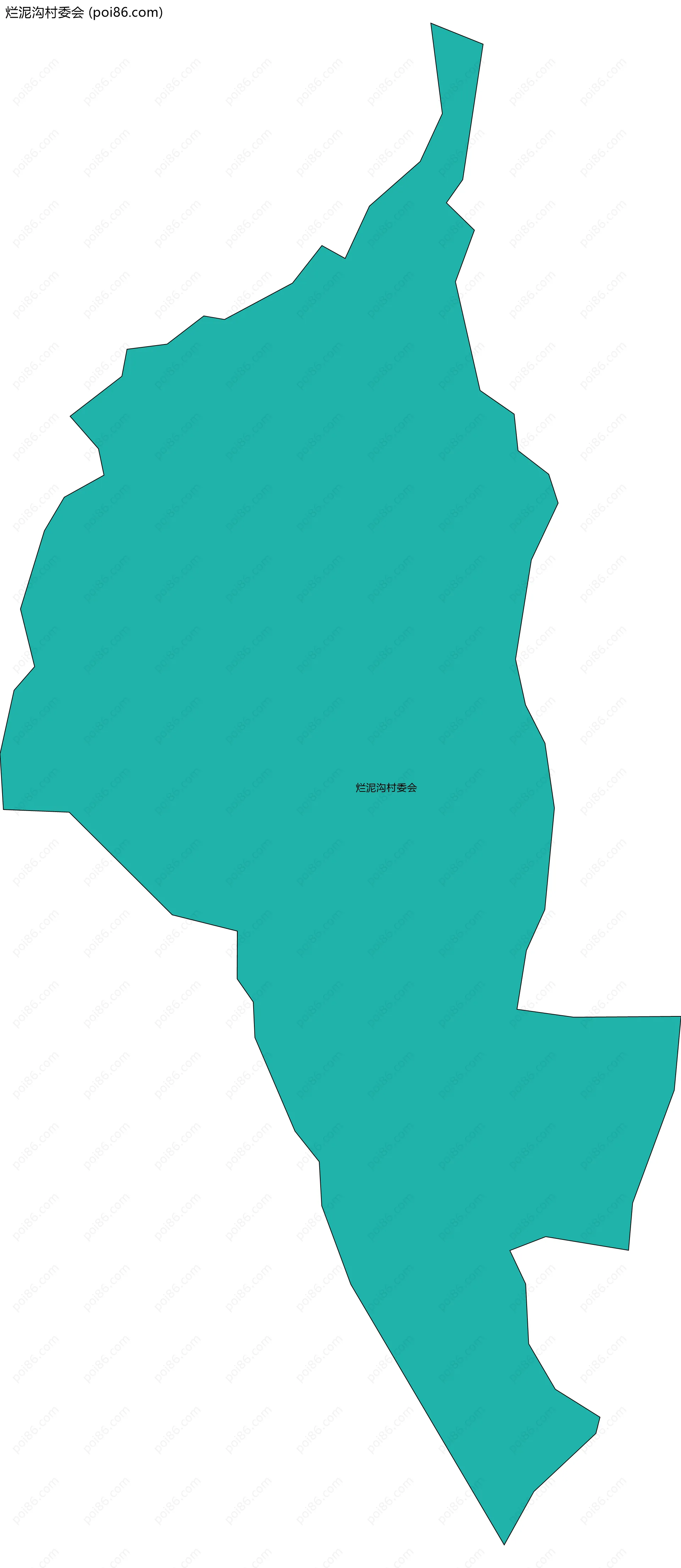 烂泥沟村委会边界地图