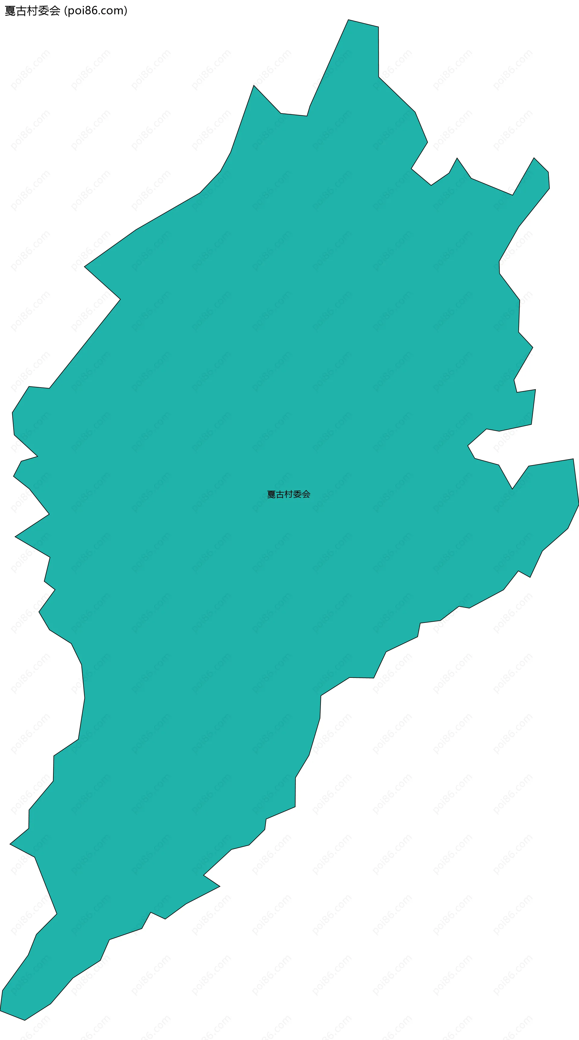 戛古村委会边界地图