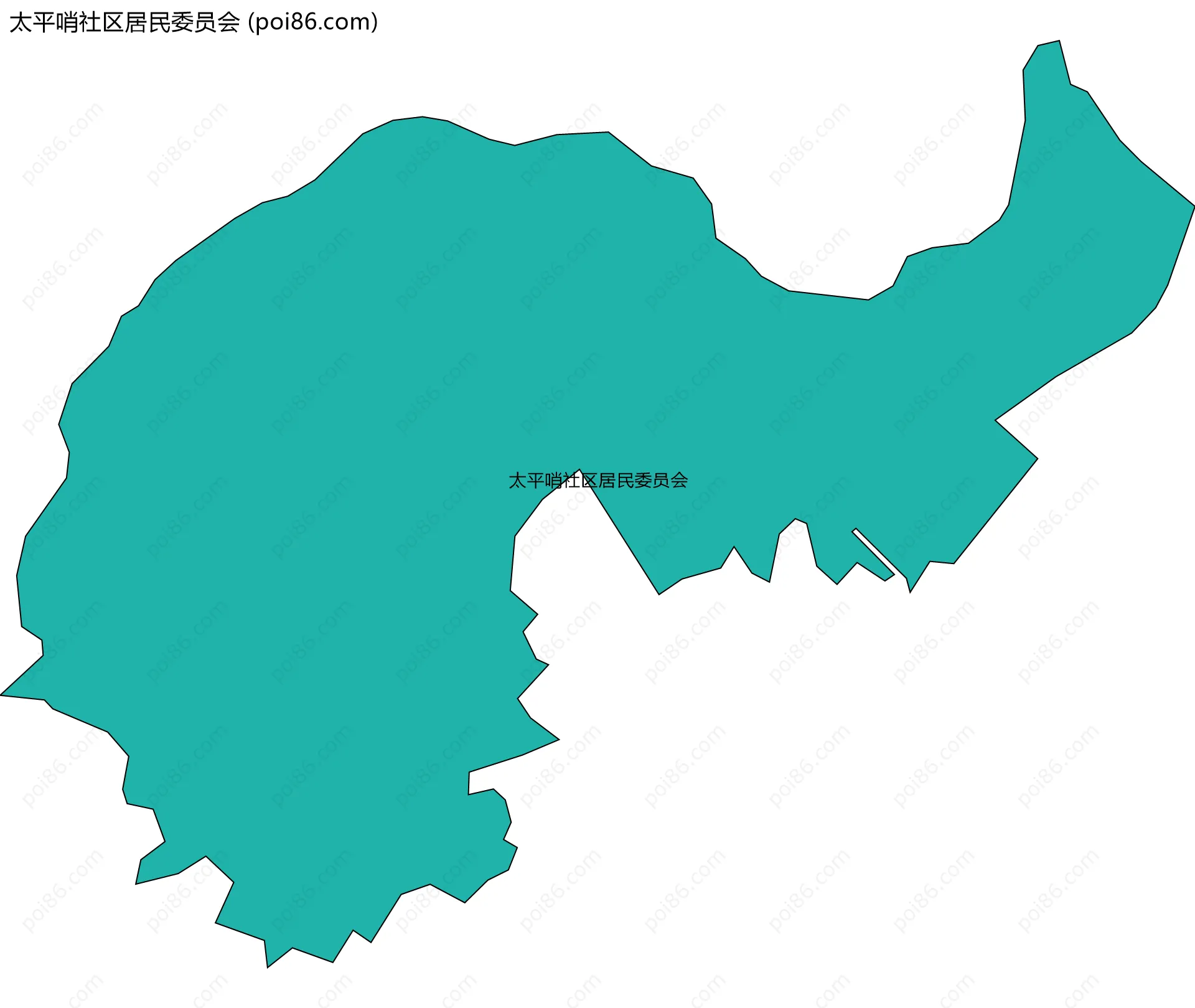 太平哨社区居民委员会边界地图