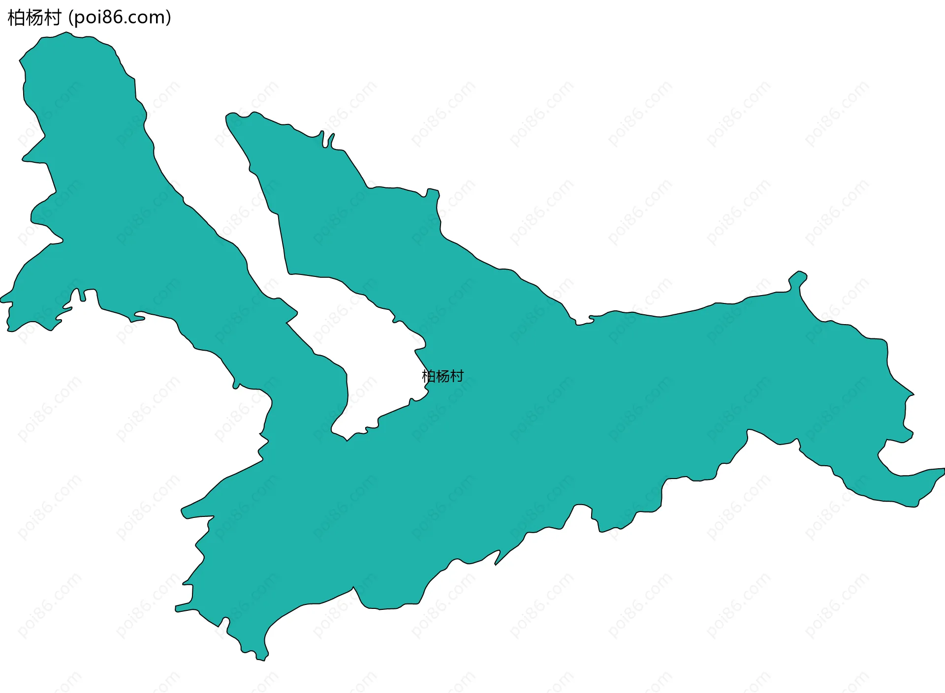 柏杨村边界地图