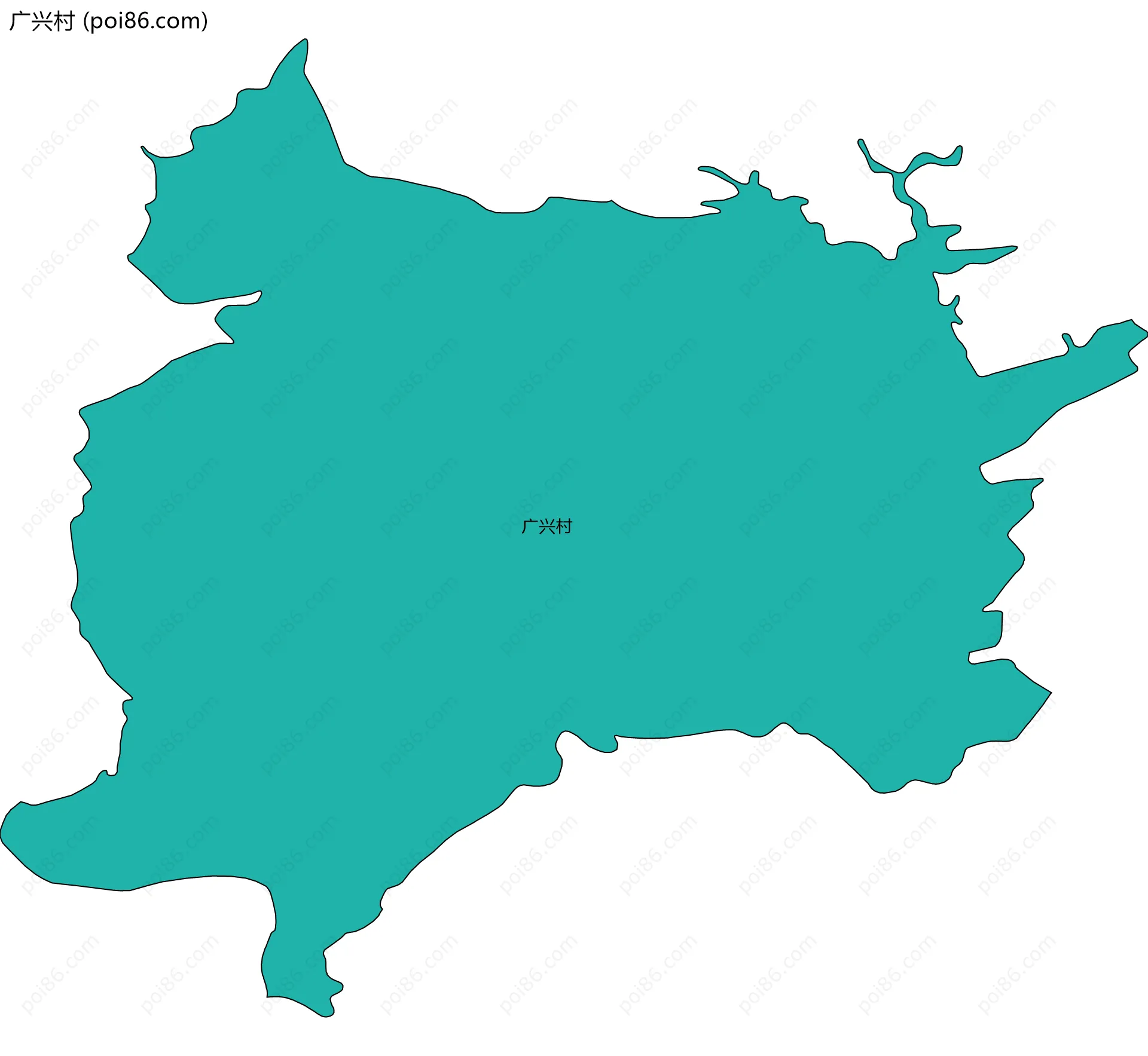 广兴村边界地图