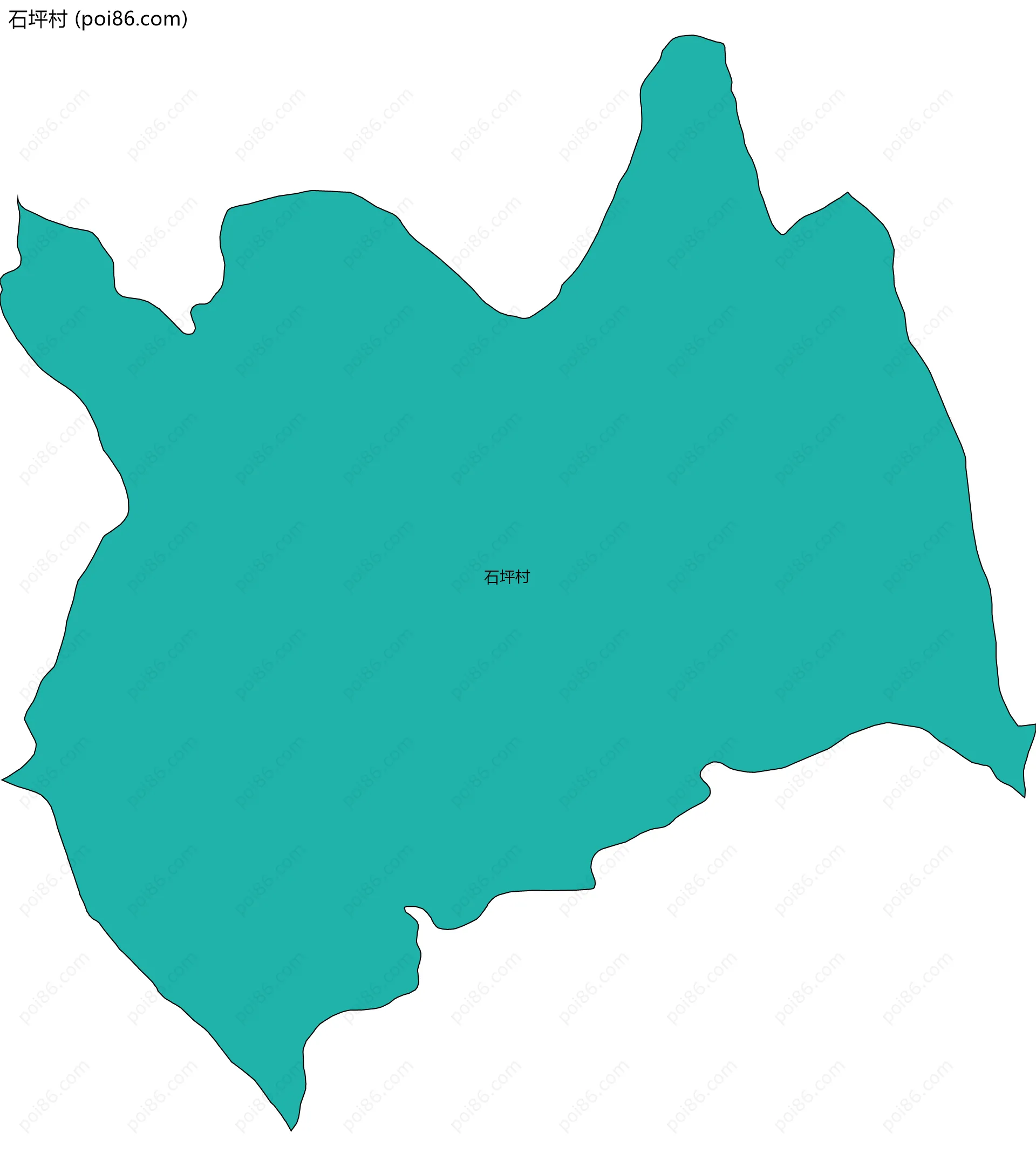 石坪村边界地图