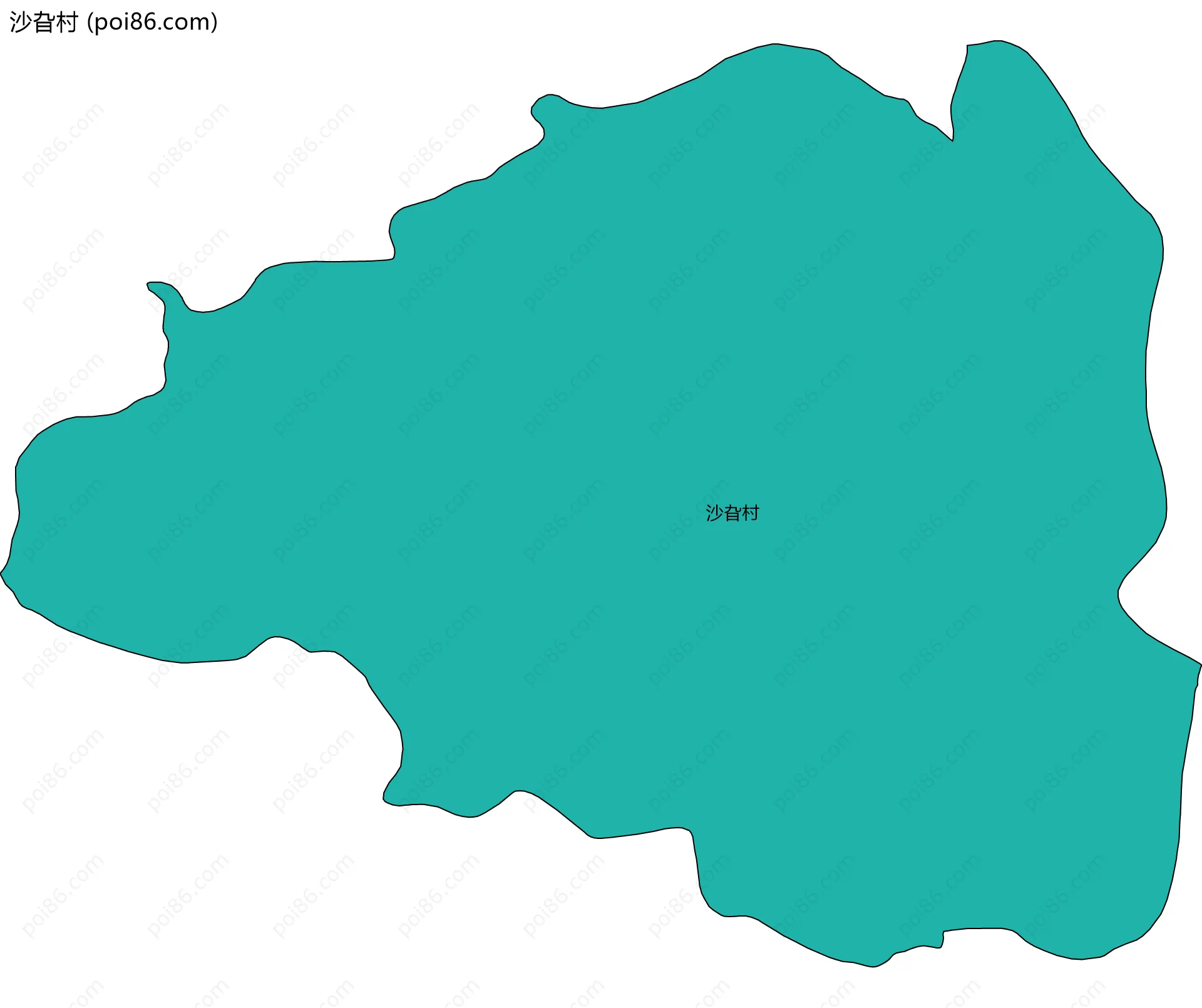 沙旮村边界地图
