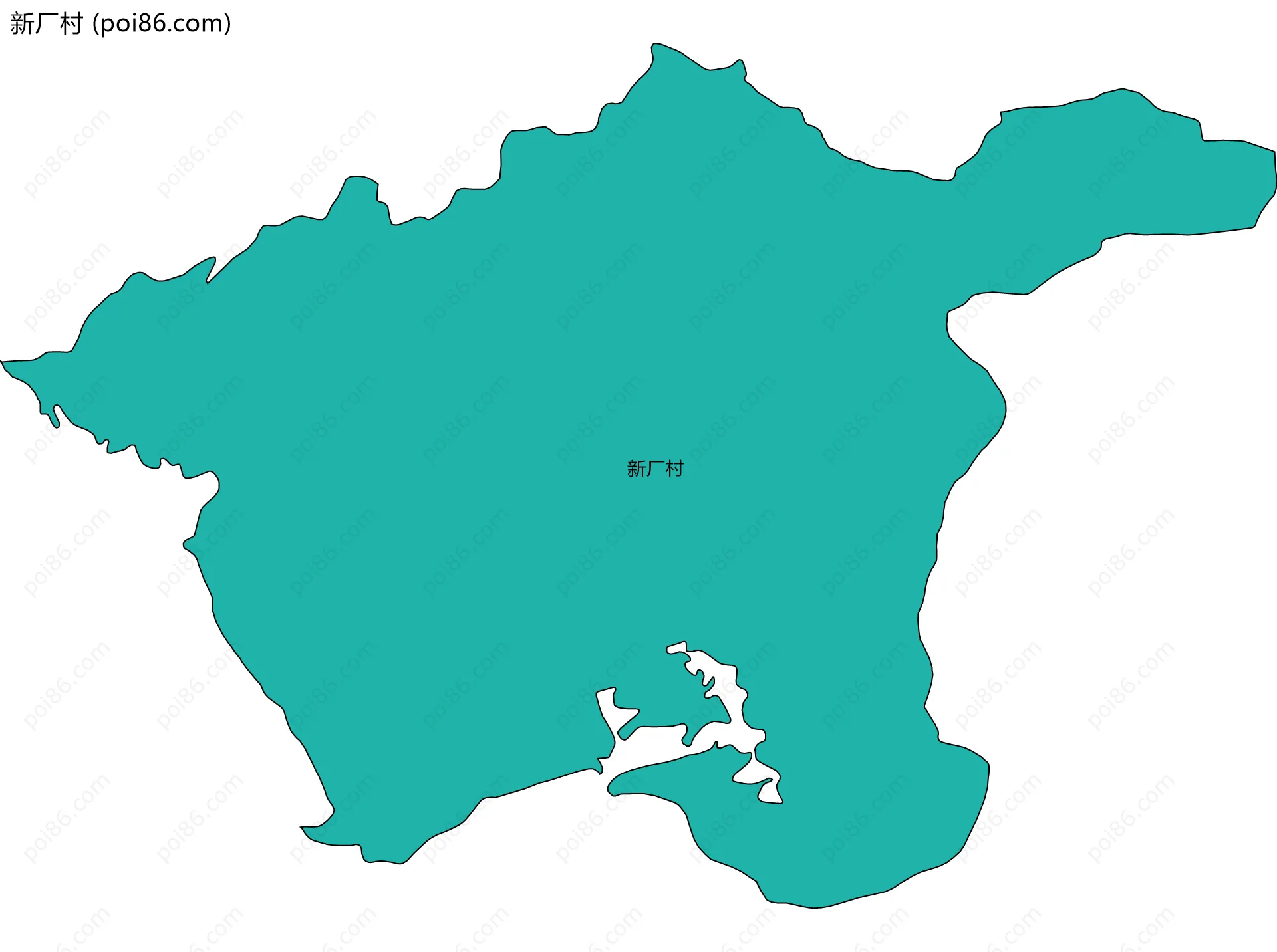 新厂村边界地图