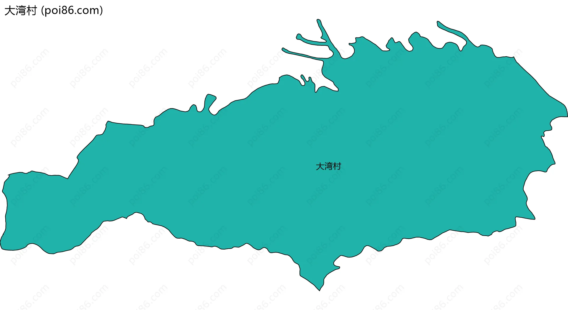 大湾村边界地图