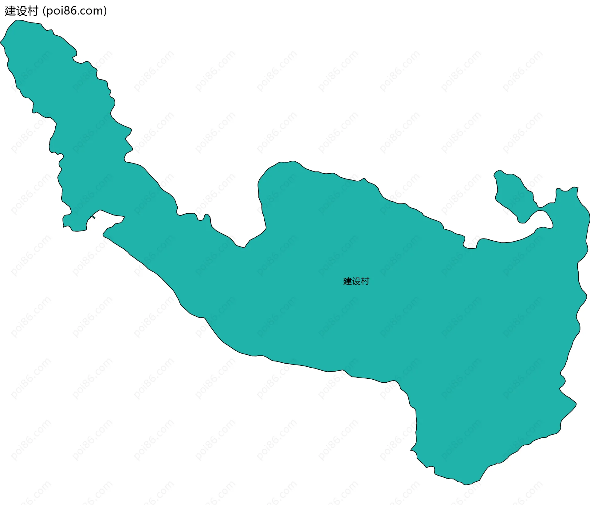 建设村边界地图