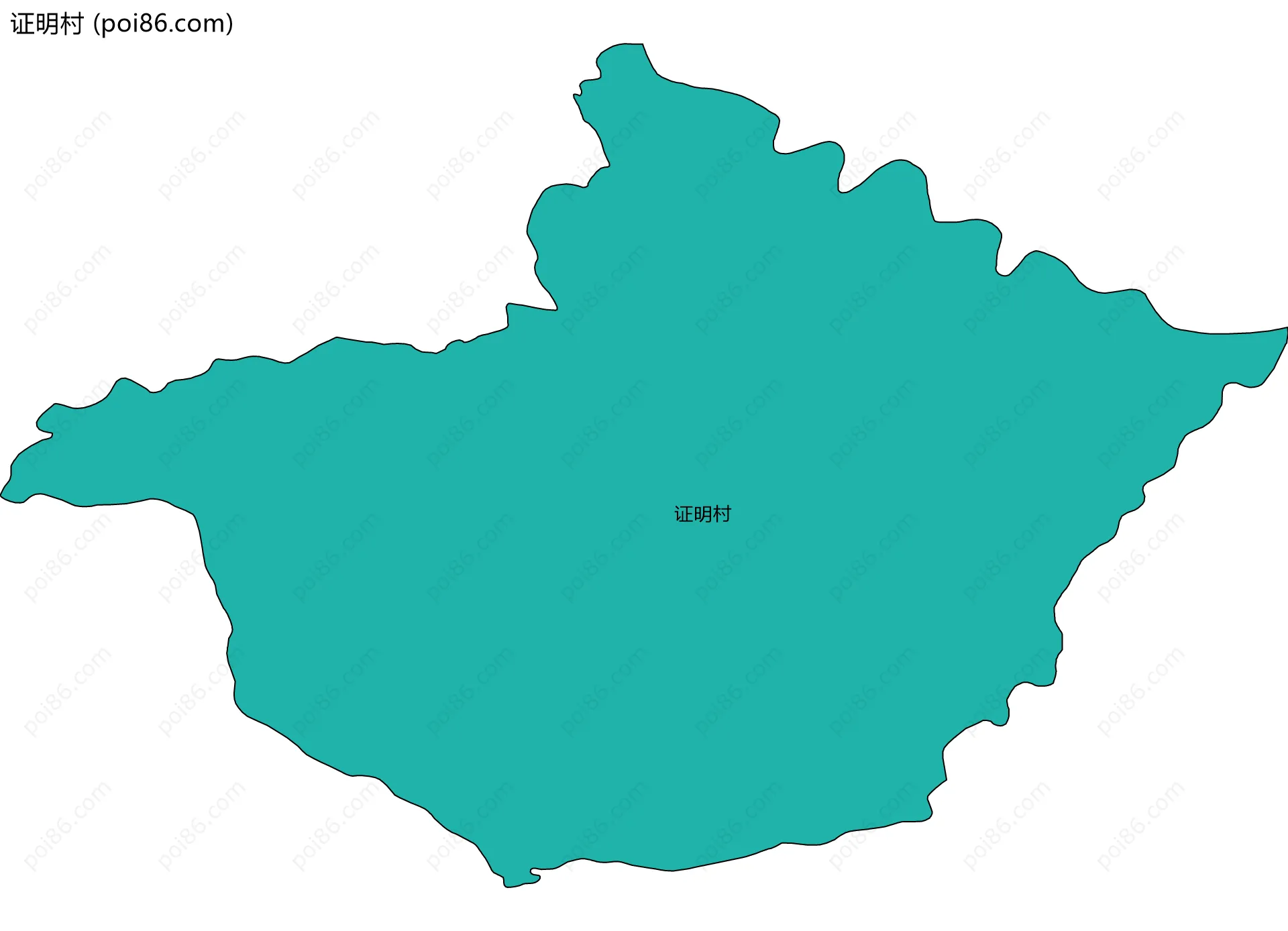 证明村边界地图
