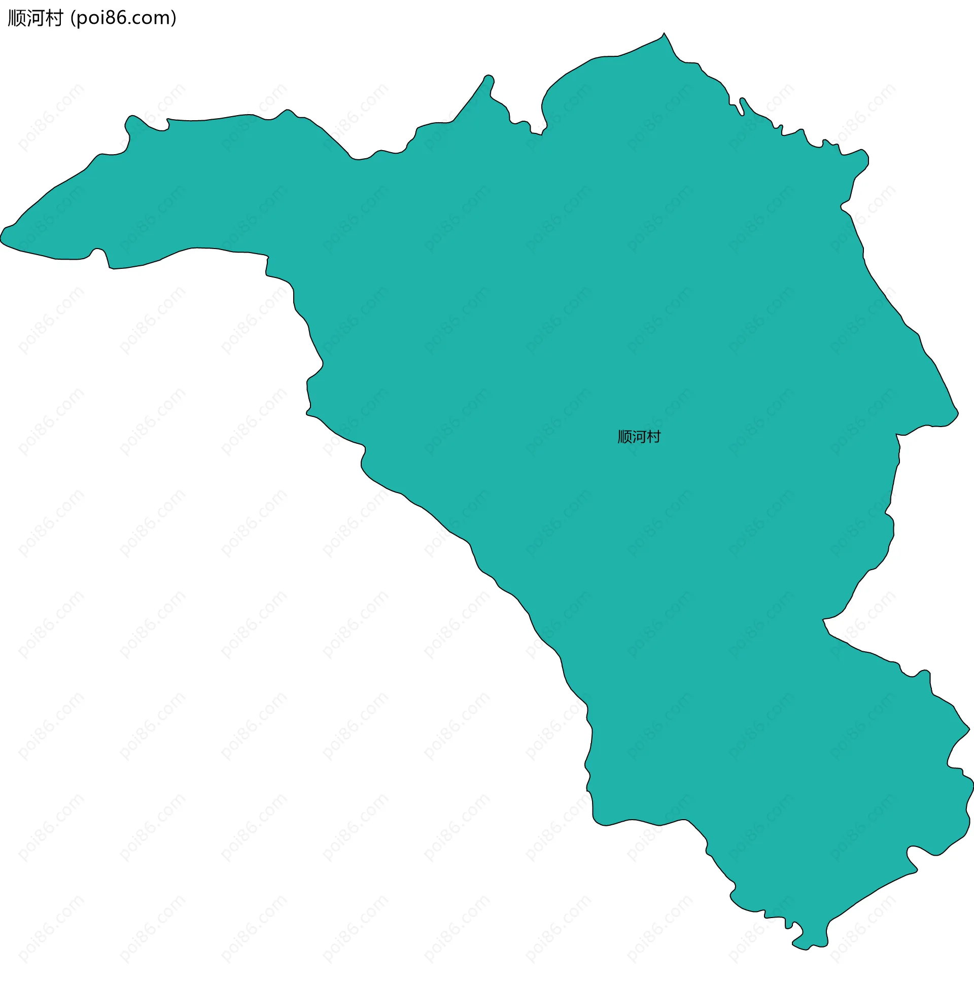 顺河村边界地图