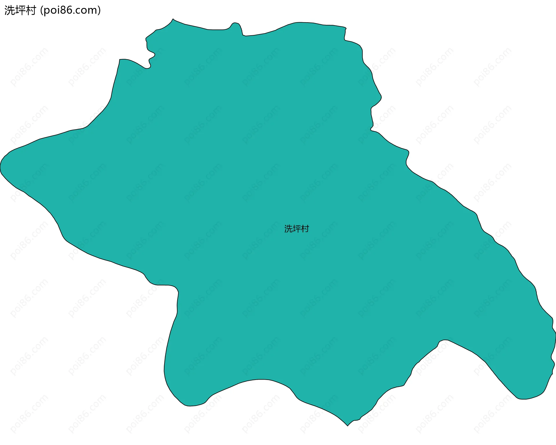 洗坪村边界地图