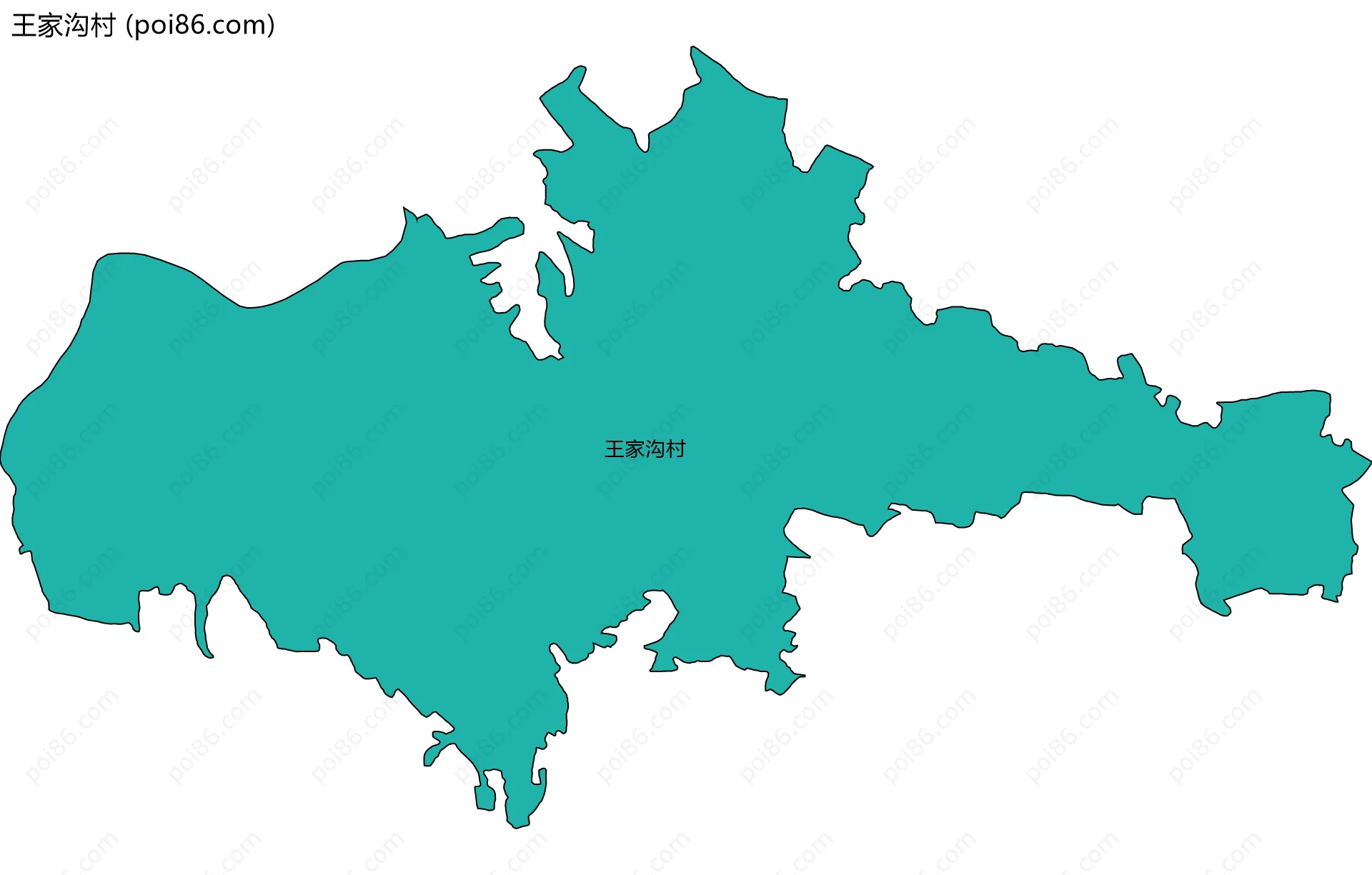 王家沟村边界地图