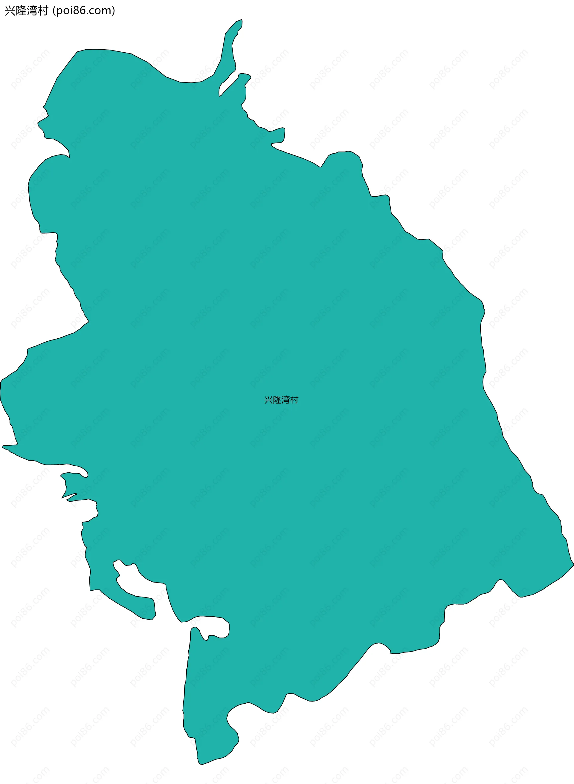 兴隆湾村边界地图