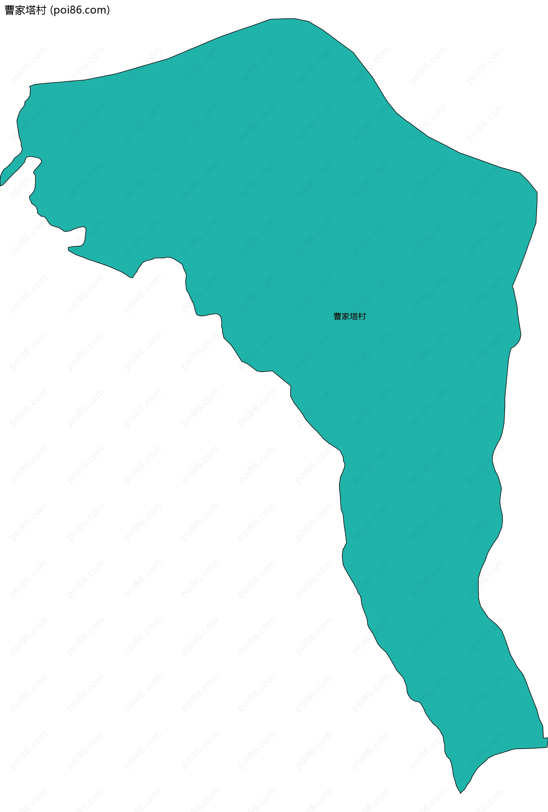 曹家塔村边界地图