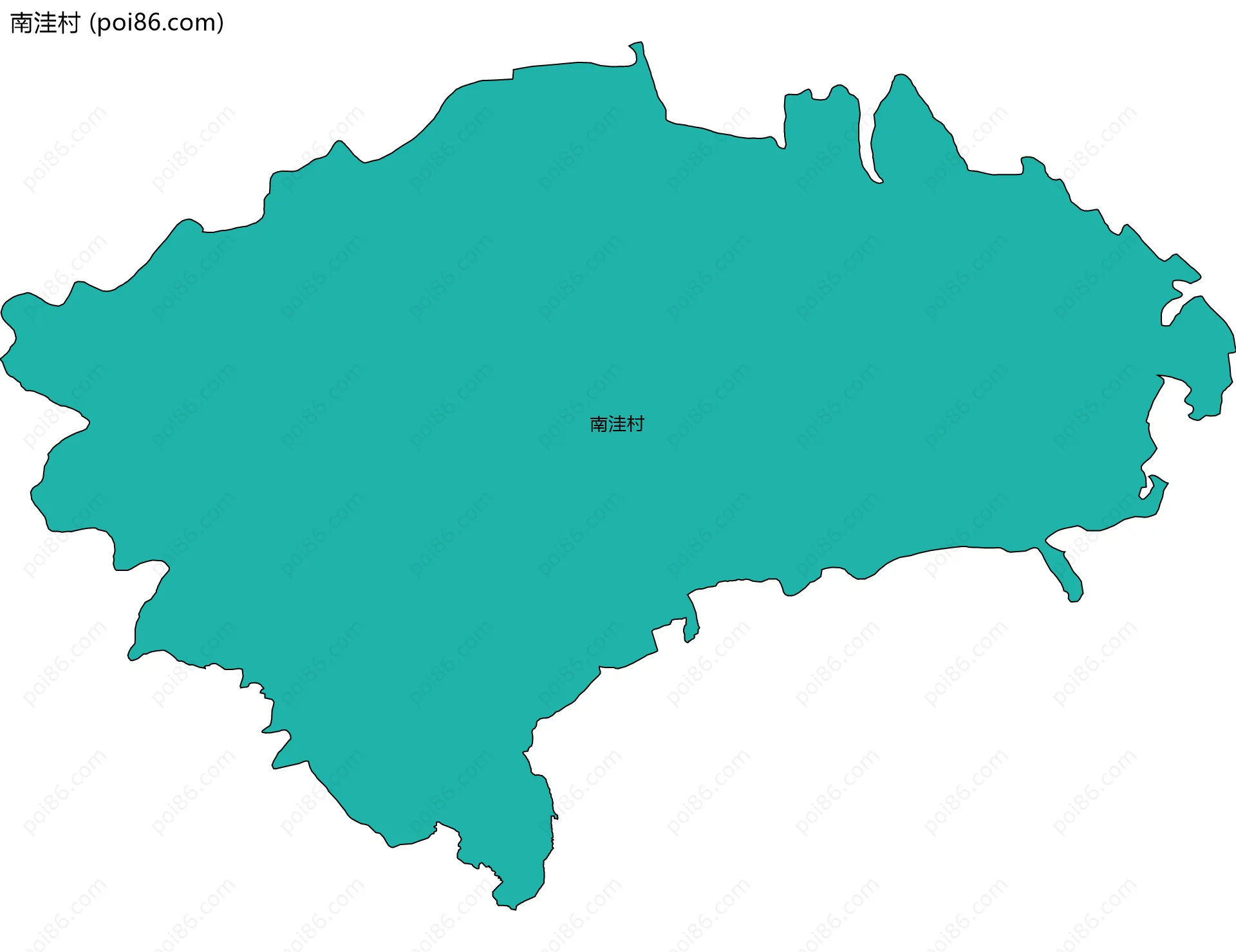 南洼村边界地图