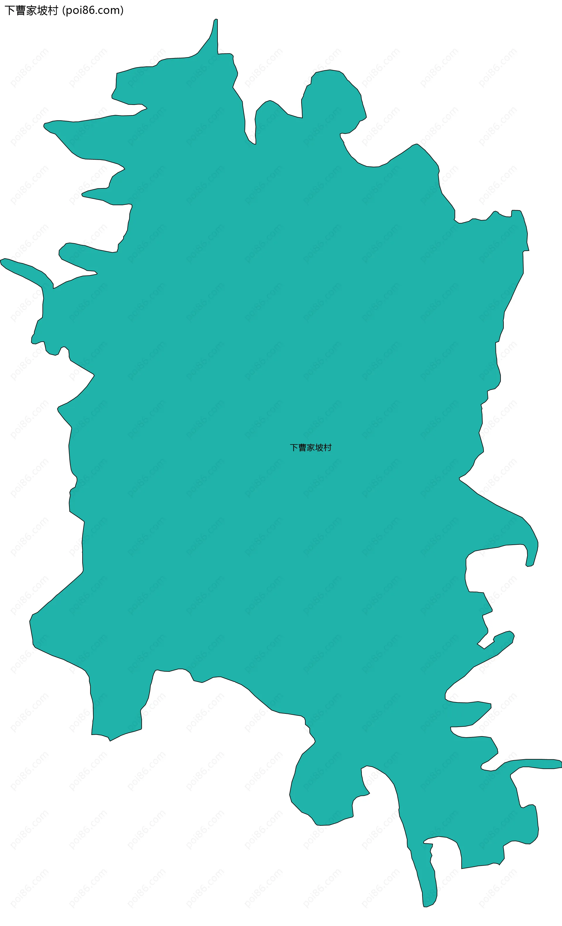 下曹家坡村边界地图