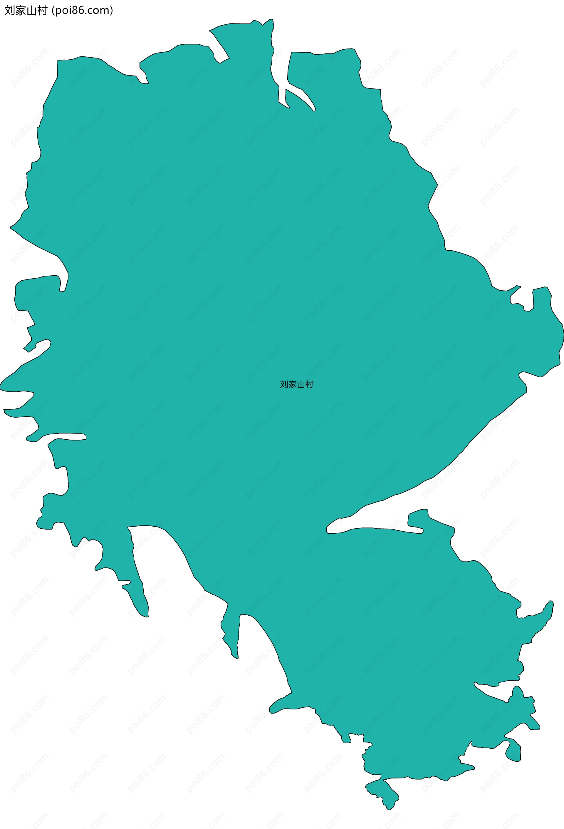 刘家山村边界地图