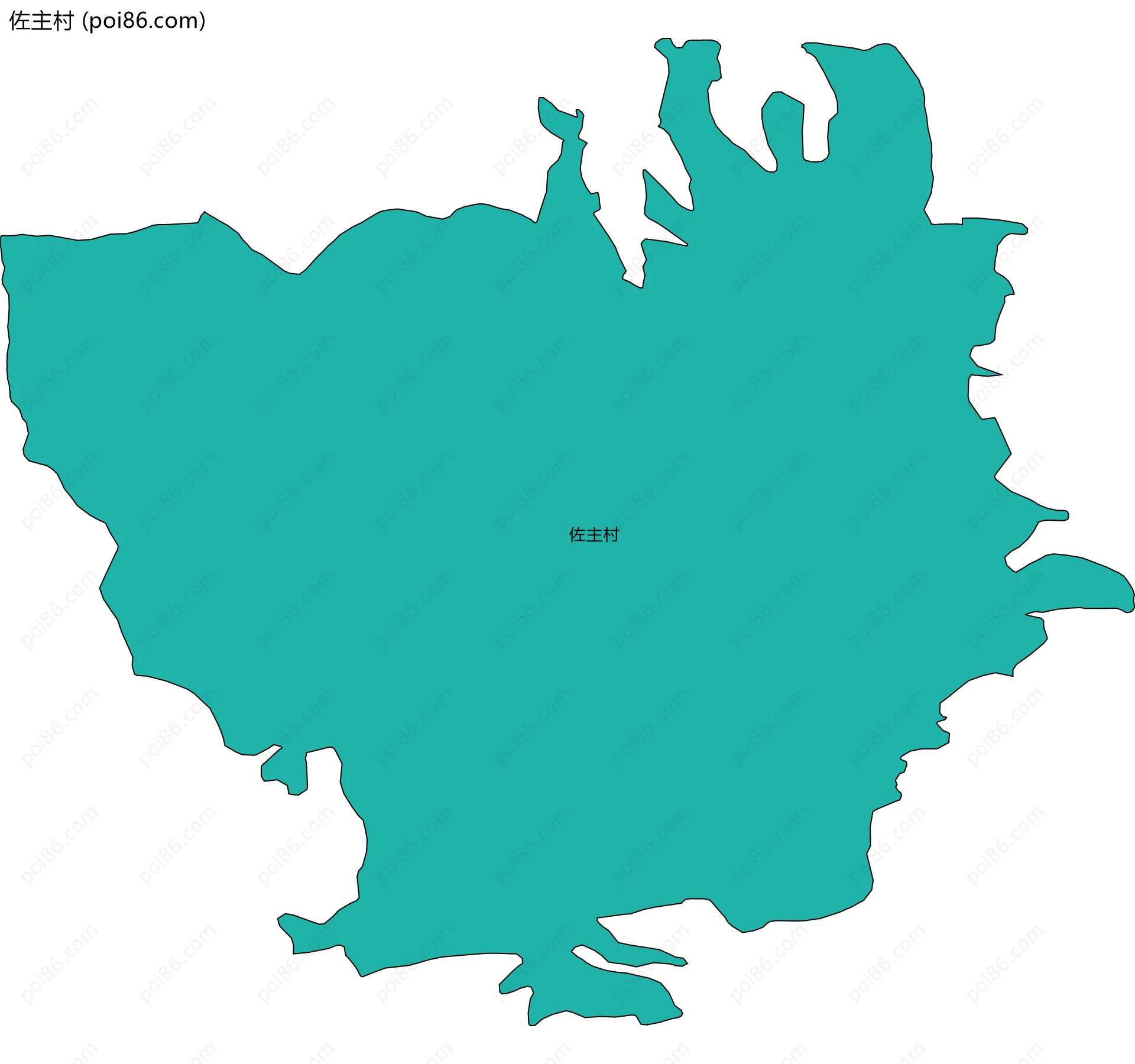 佐主村边界地图