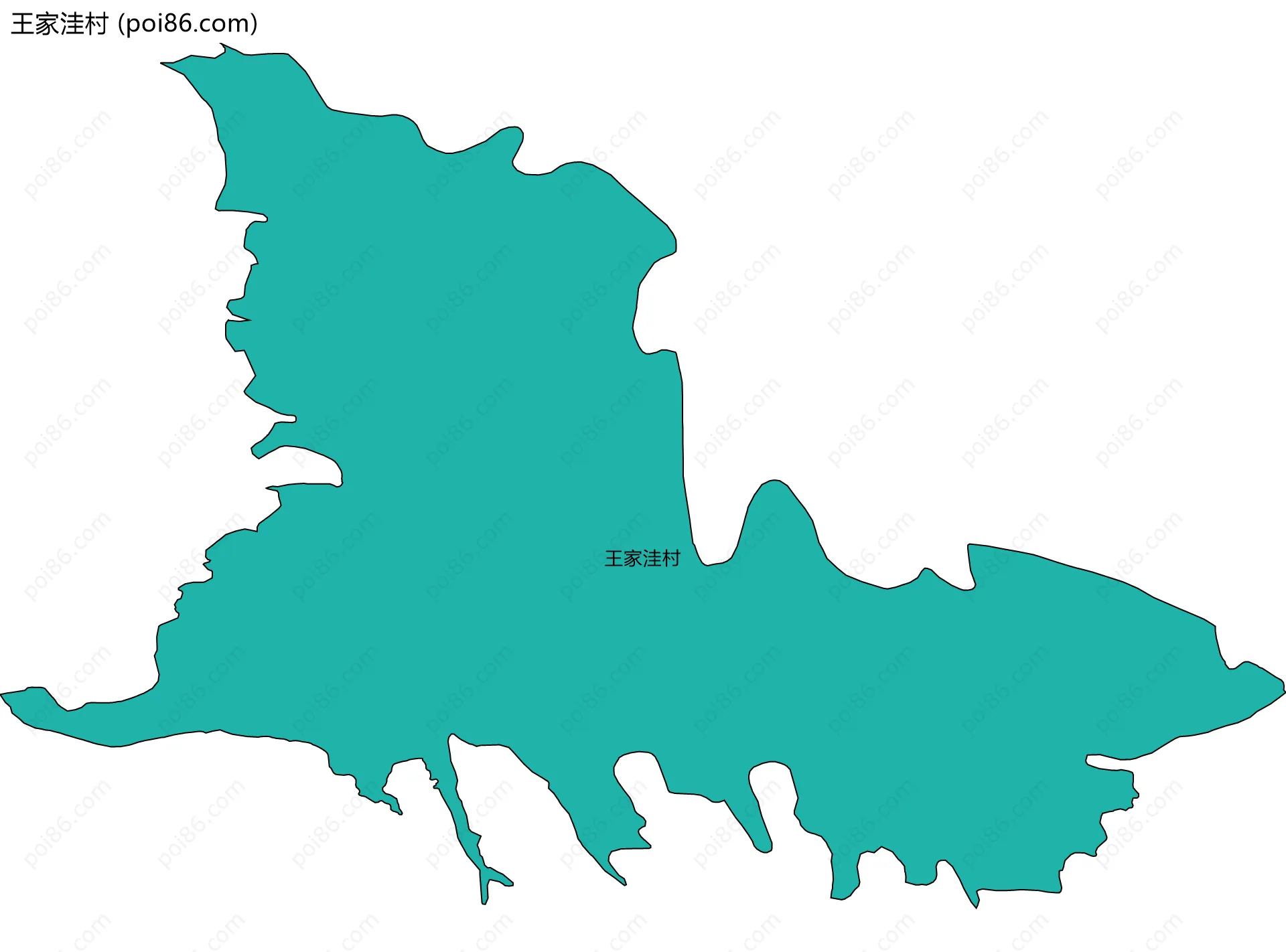 王家洼村边界地图
