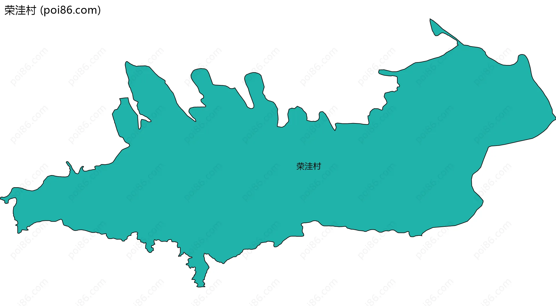 荣洼村边界地图