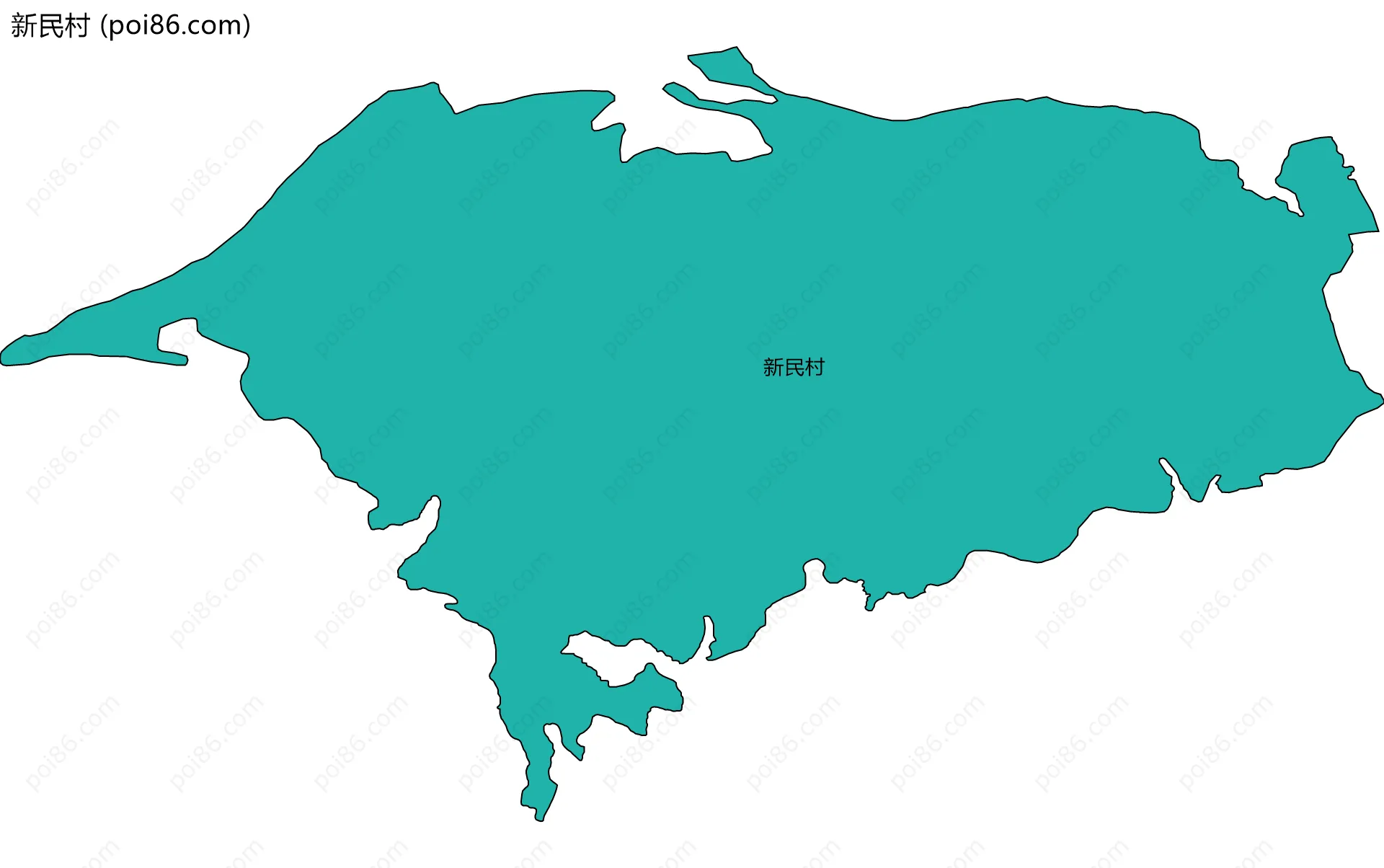 新民村边界地图