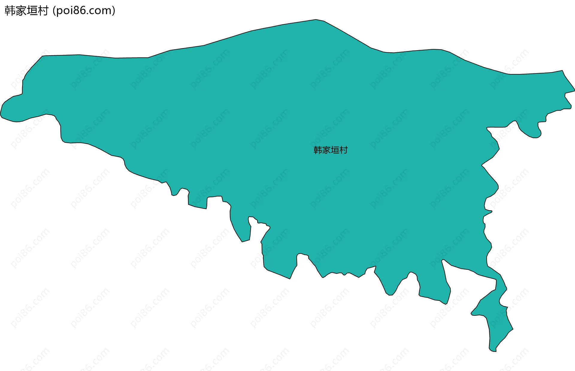 韩家垣村边界地图
