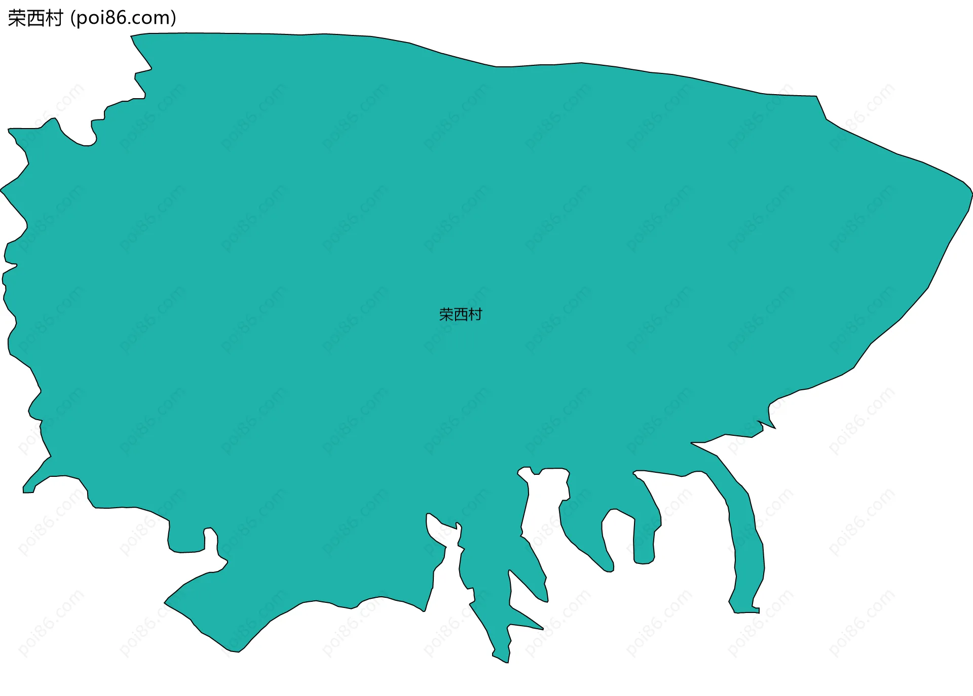 荣西村边界地图