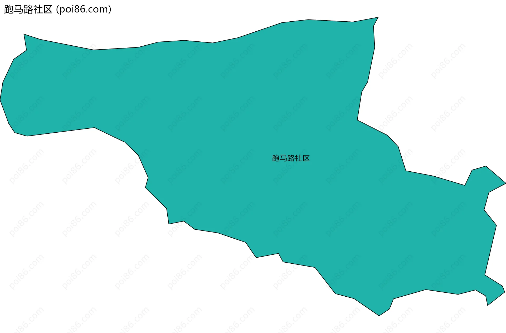 跑马路社区边界地图