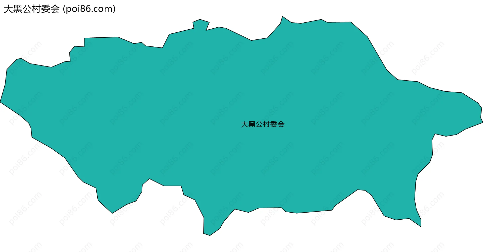 大黑公村委会边界地图