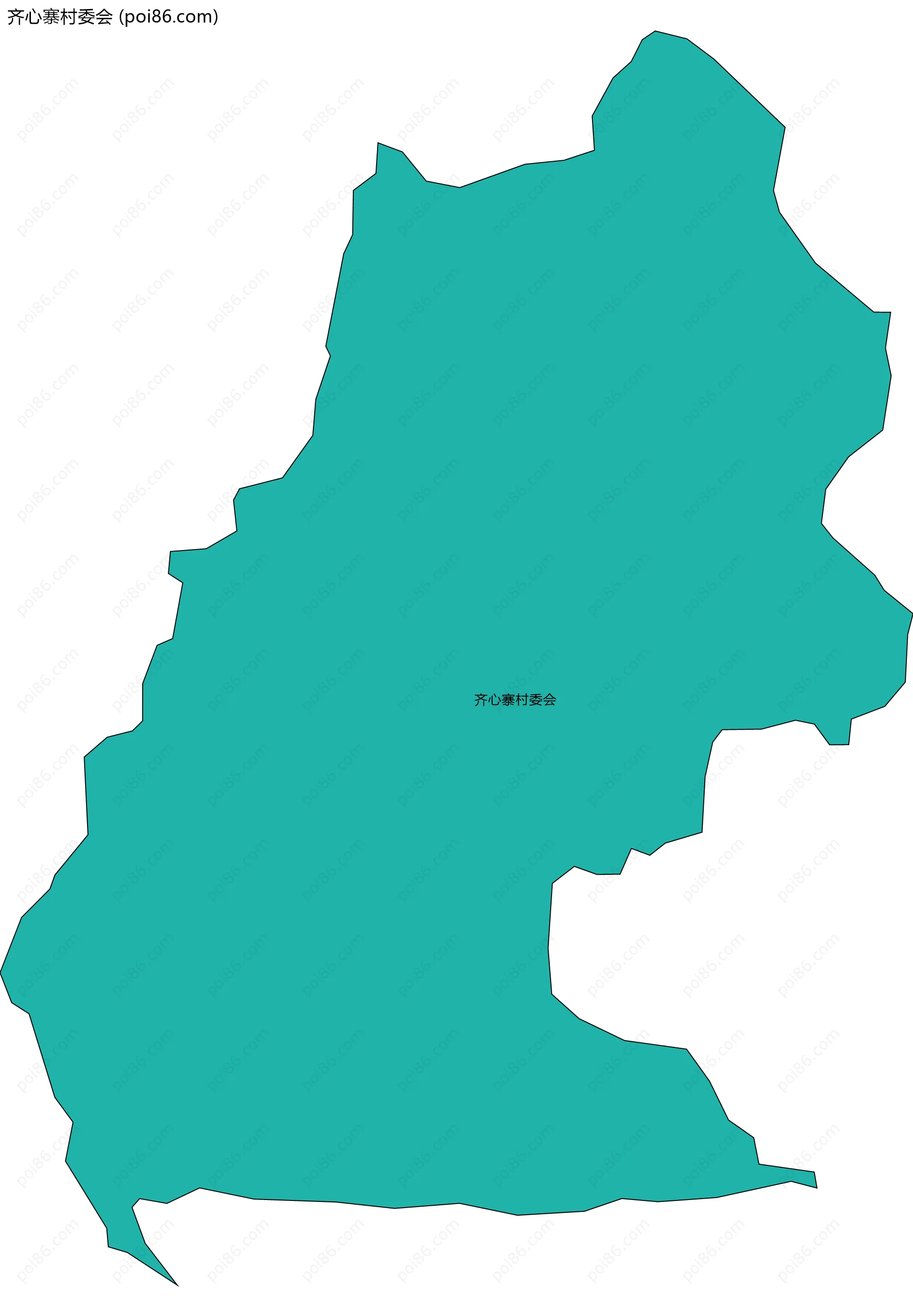齐心寨村委会边界地图